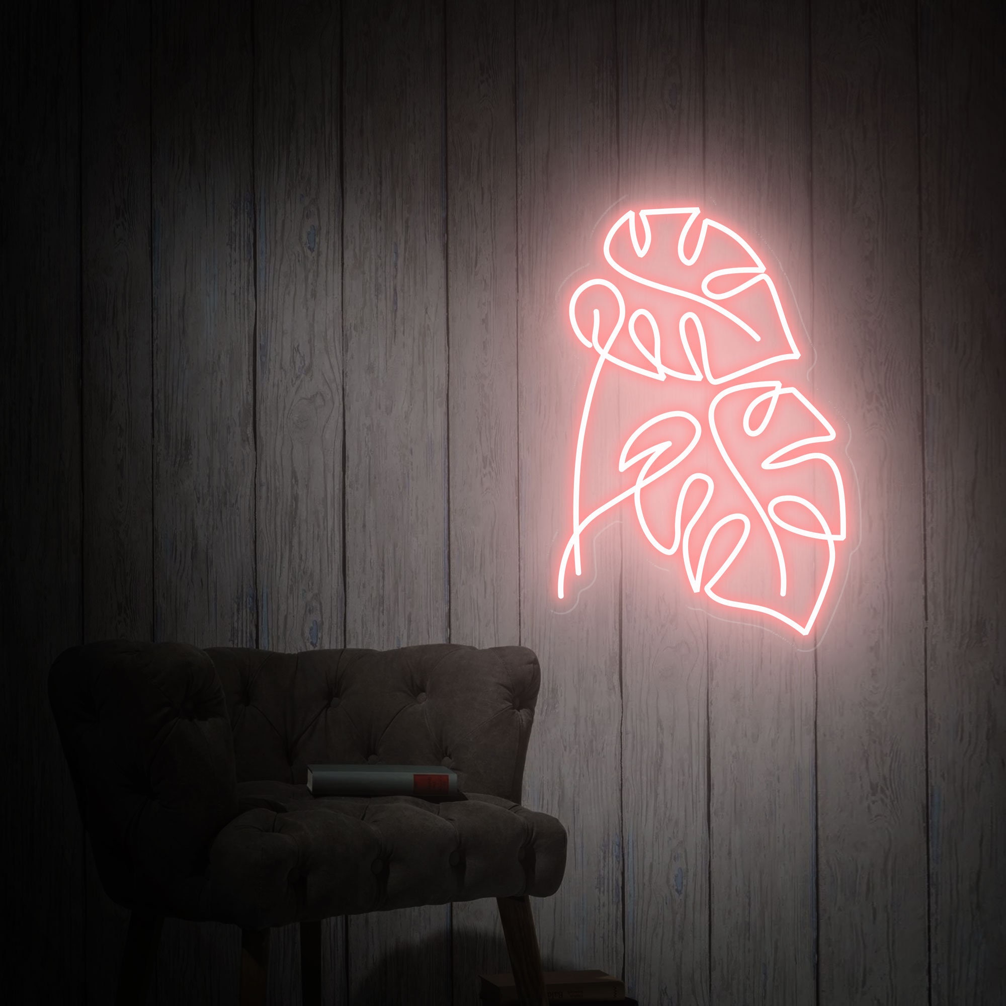 Monstera Leaf Neon Sign, Plant Neon Sign, Neon Monstera, Green Aesthetic, Bedroom Neon Sign, Green Lover, Leaf Neon Sign, Personalized Gift