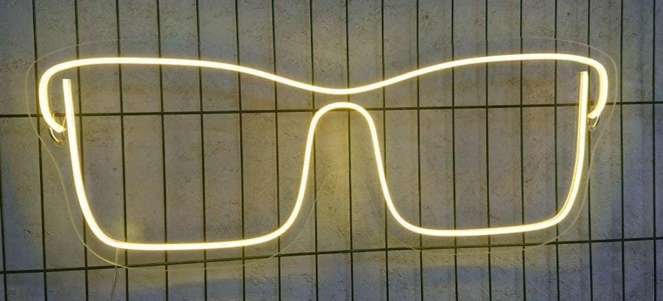 Eyeglasses Neon Sign, Eyeglasses Led Sign, Sunglasses Neon, Optometrist Neon Sign, Neon Sign Business, Optometrist Decor, Eyeglasses Decor