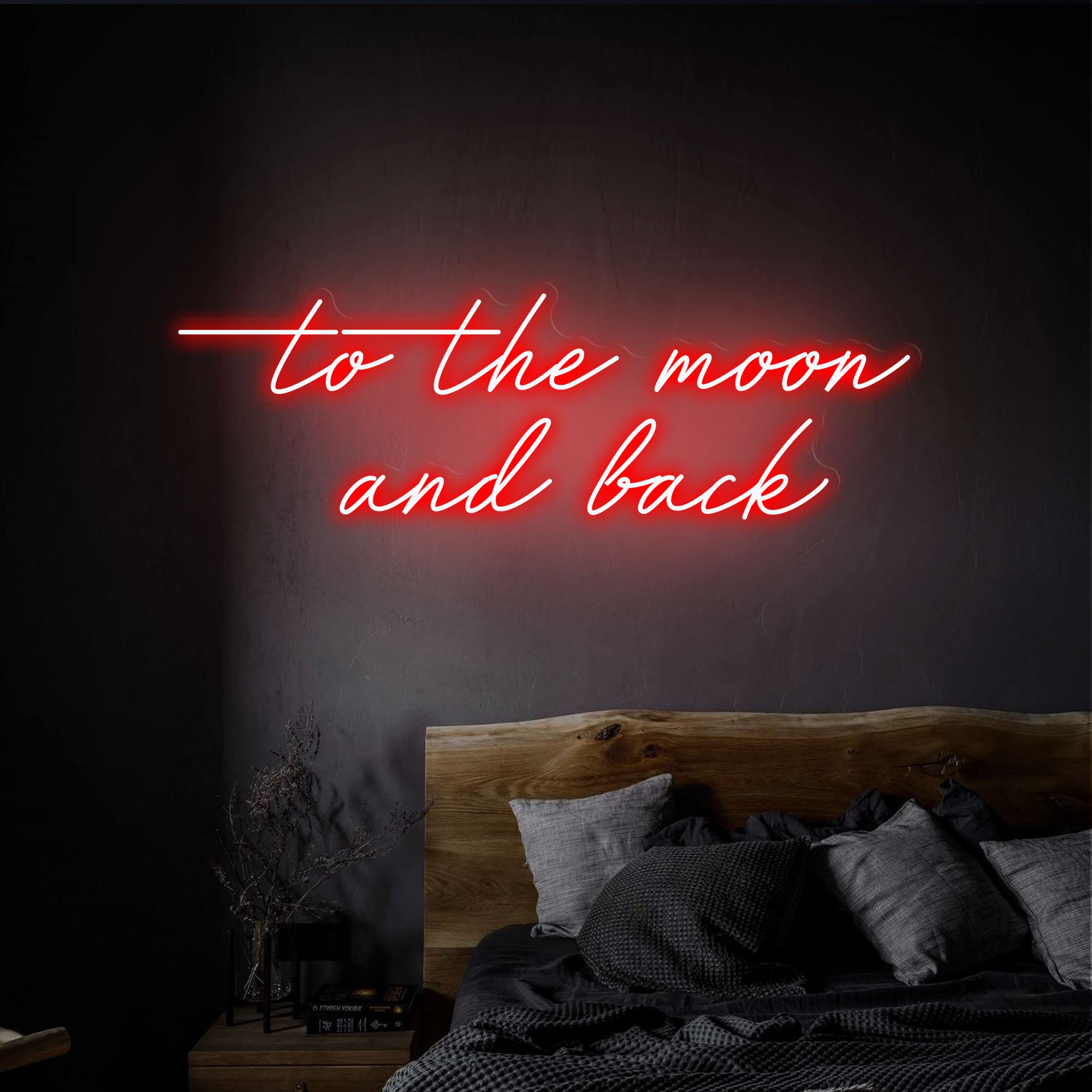 To The Moon And Back Neon Sign Bedroom Custom Led Sign Room Wall Art Neon Wall Decor Lights Cool Neon Sign Party Decor Sign