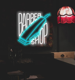 Barber Shop Haircuts And Shaves Neon Sign, Barber Shop Beauty Salon Neon Sign, Barber Shop Personalized Led Sign, Barber Shop Wall Art Light