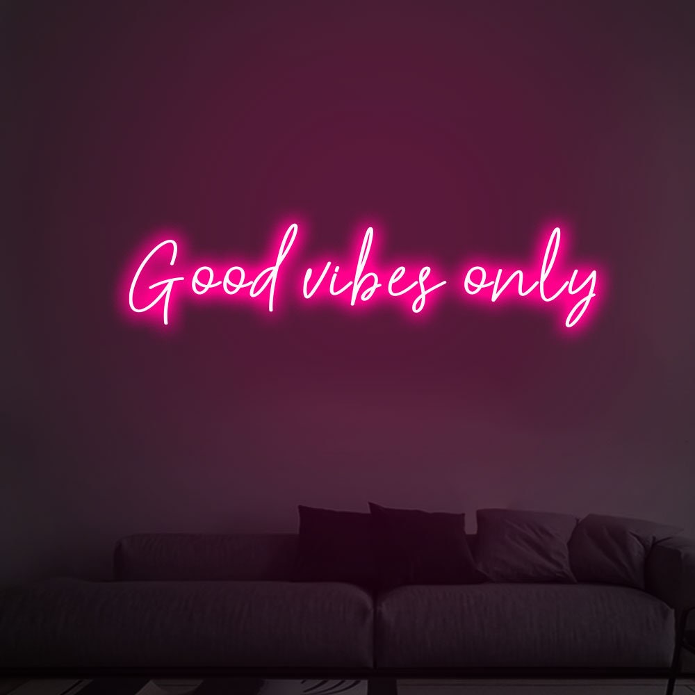 Good Vibes Only Neon Sign , Custom Neon Light | Wedding Neon Sign | Wedding Neon Lights | Wall Decor Neon Signs