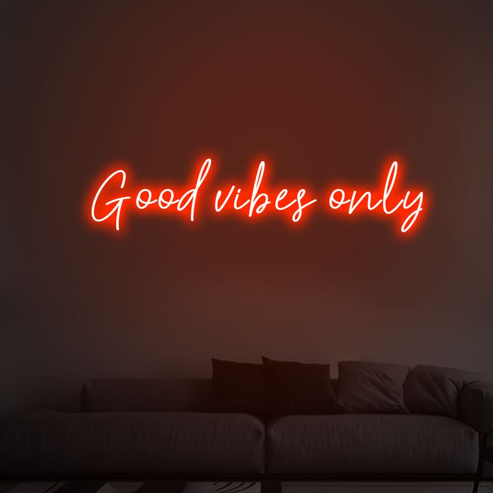 Good Vibes Only Neon Sign , Custom Neon Light | Wedding Neon Sign | Wedding Neon Lights | Wall Decor Neon Signs