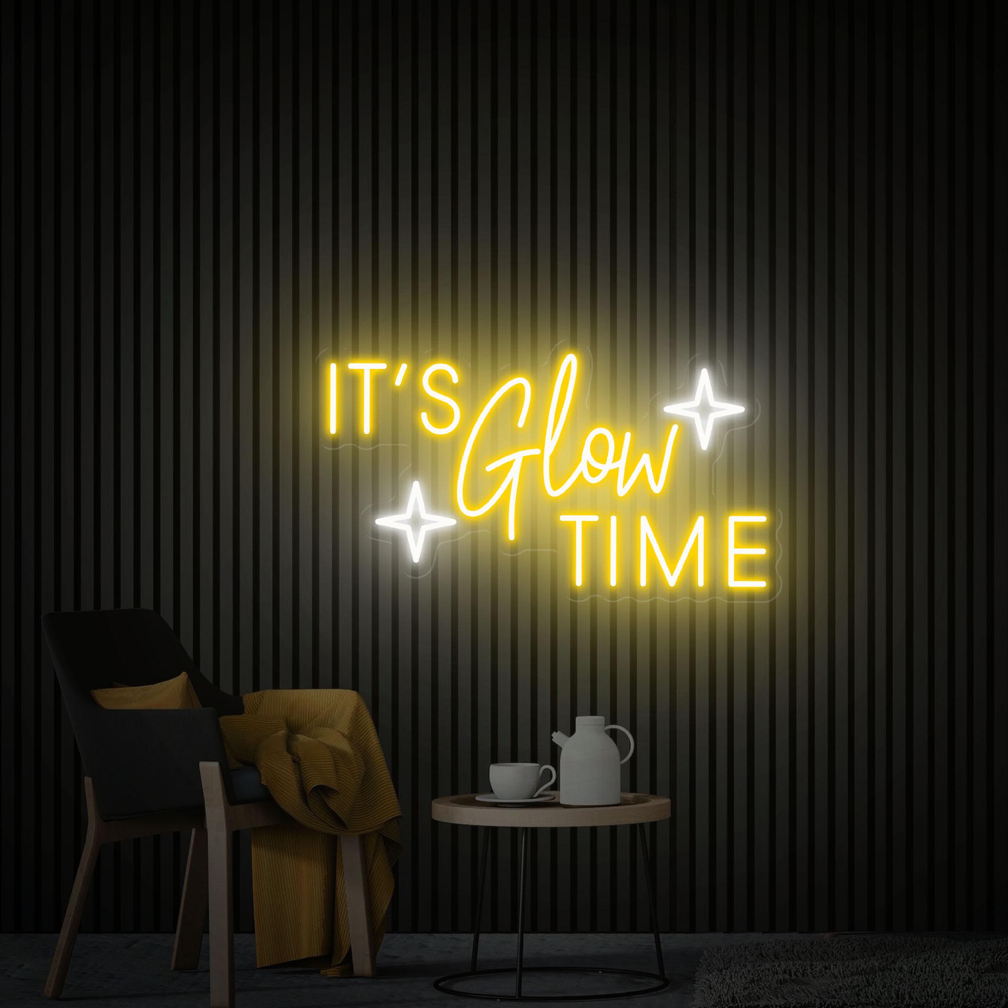 It's Glow Time Neon Sign, Botox Sign, Led Light Sign for Beauty Salon Hair Salon, Aesthetic Wall Decor, Custom Neon Sign for Business Logo
