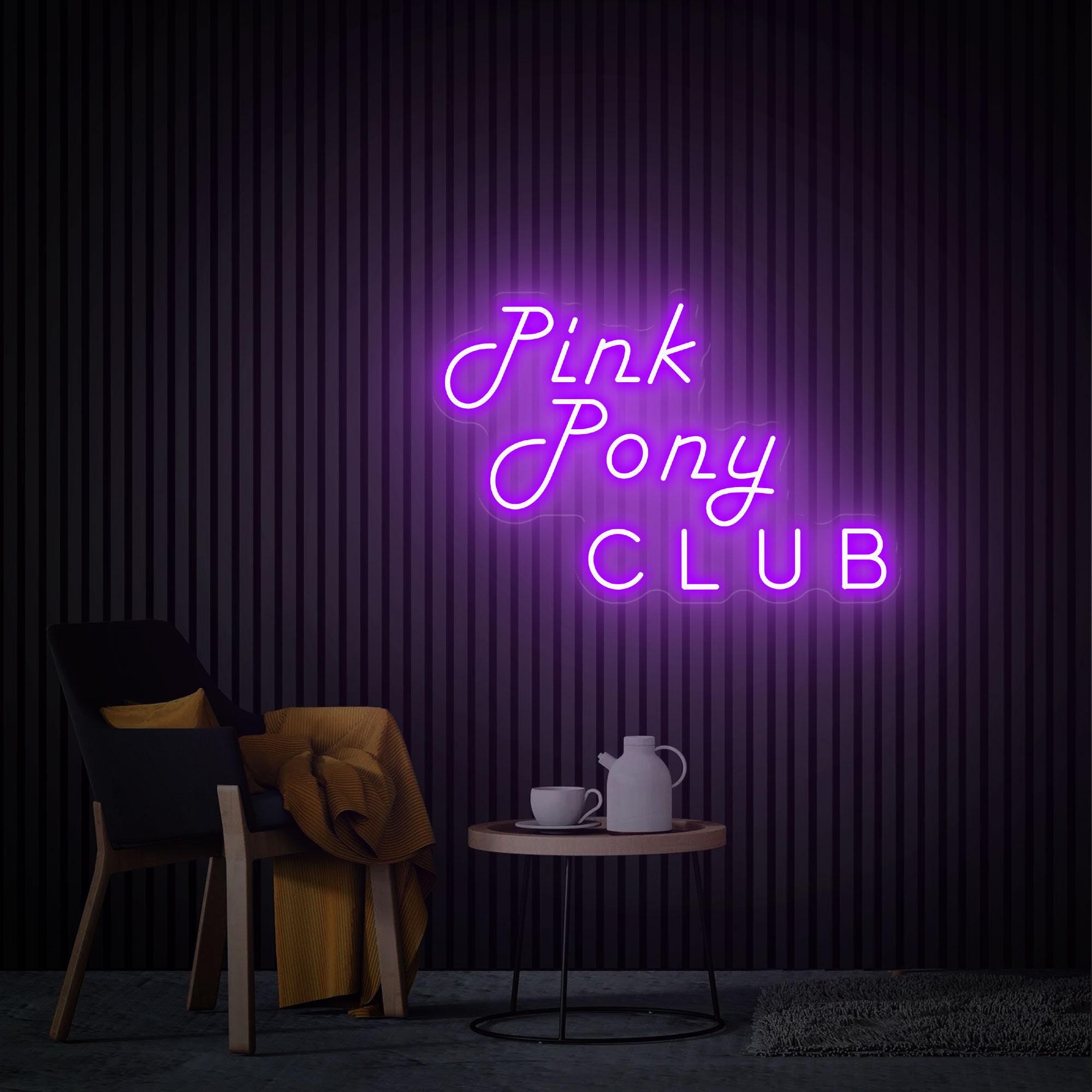Pink Pony Club Neon Sign, Pink Pony Club Art, Xmas Gift for Her, Gift for Music Lovers Music Room Decor Pink Cowgirl Gift Cowgirl Room Decor