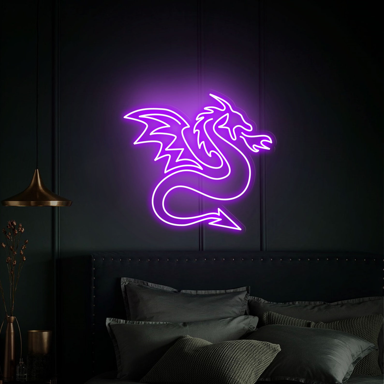 Dragon neon sign, Dragón Decor, Neon Art Sign, Neon Sign Japan, Neon Decorations, Neon Sign Bedroom