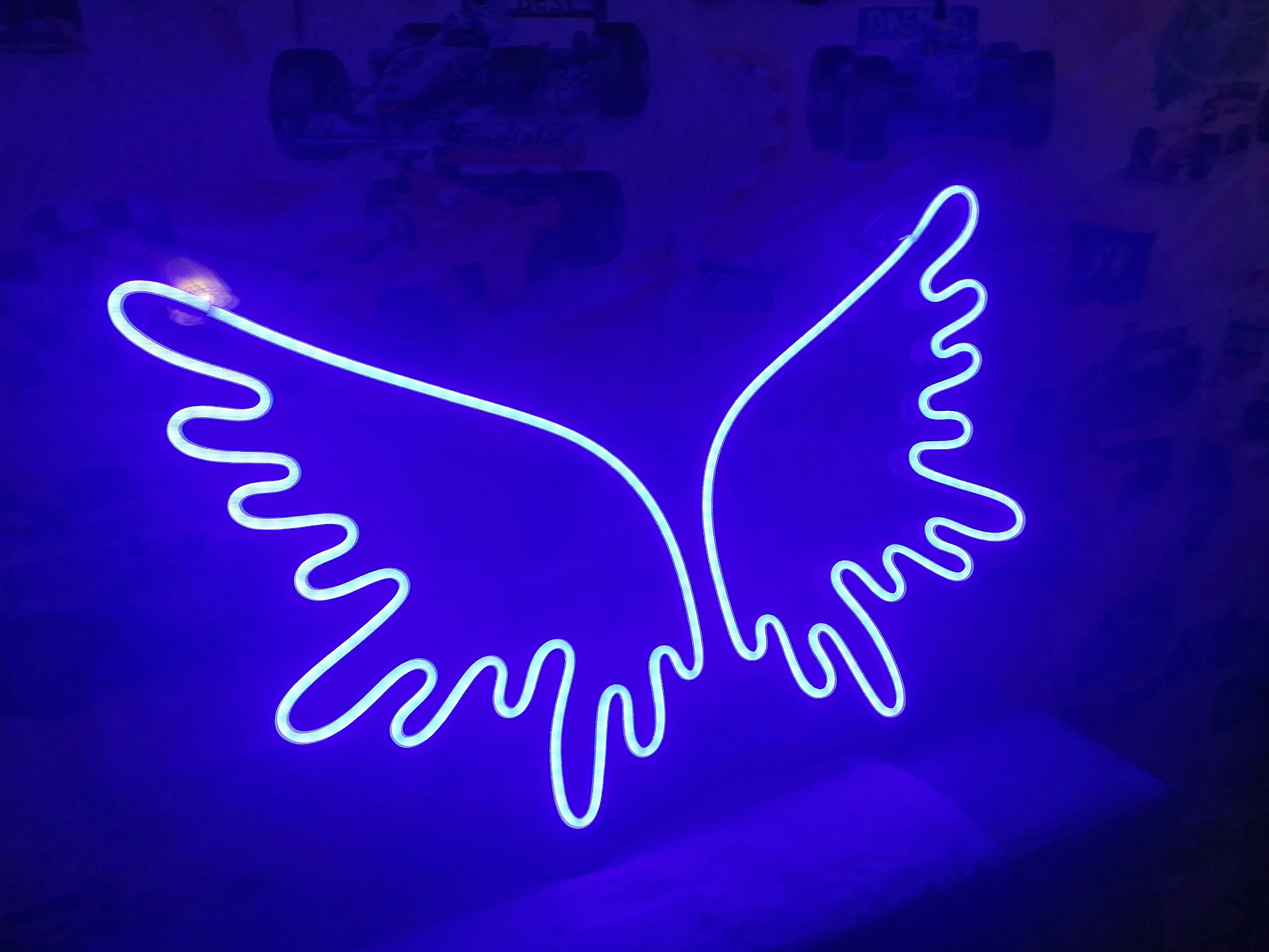 Angel Wings Neon Sign, Neon Wing Sign, Handmade Neon Sign Angel Wings, Unique Angel Wings Neon Sign Wall Decor