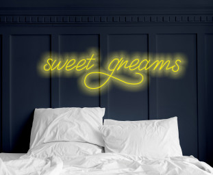 Sweet Dreams Neon Sign, Sweet Dreams Bedroom Wall Decor Over The Bed, Minimalist Large Neon Wall Art, New Homemade Decor Gift