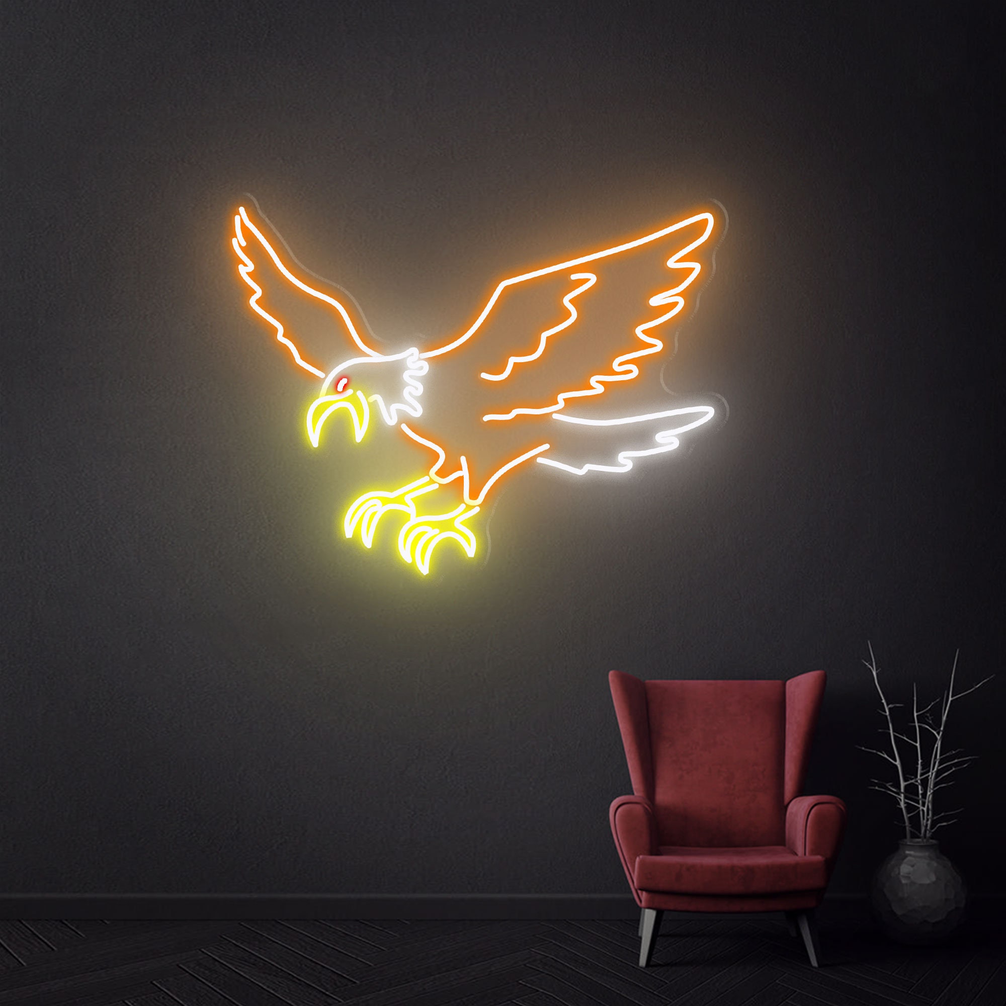 Eagle Neon Sign For Bar, Bedroom, Kids' Room, Restaurant, Office Living Room Interior Design Neon Light