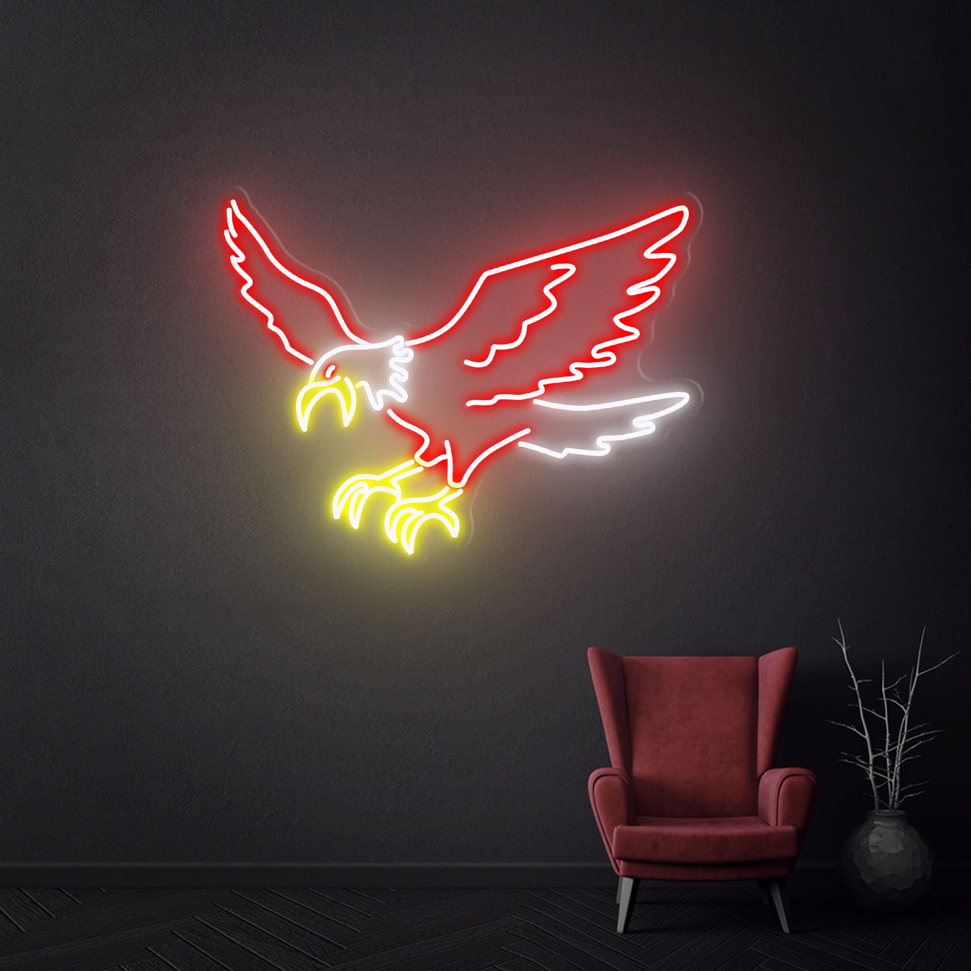 Eagle Neon Sign For Bar, Bedroom, Kids' Room, Restaurant, Office Living Room Interior Design Neon Light