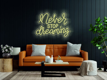 Never Stop Dreaming - Led Light Neon Sign, Quotes Neon Sign, Gift For Her Neon Sign