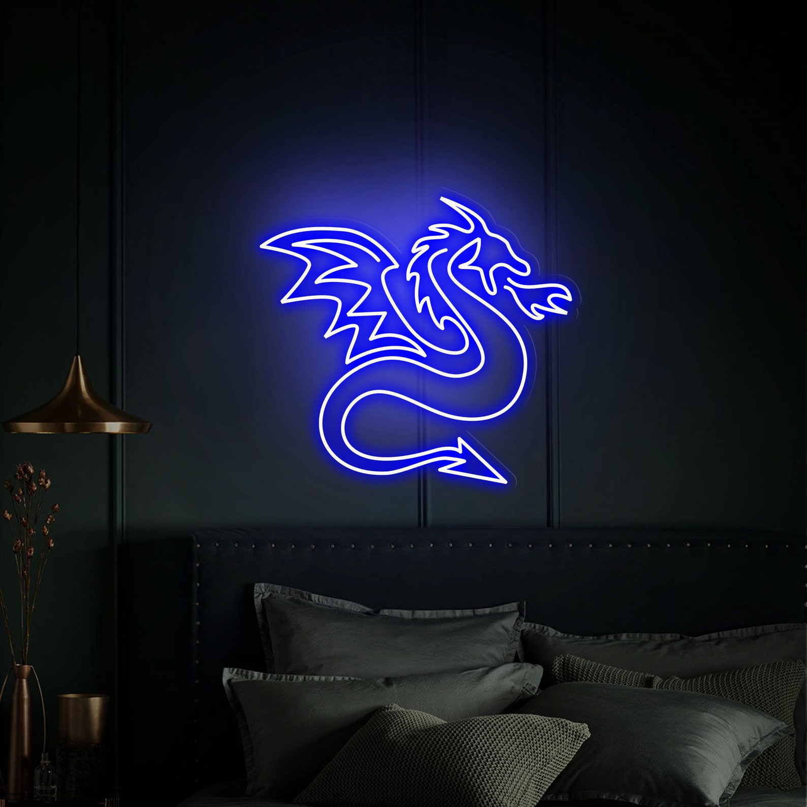 Dragon neon sign, Dragón Decor, Neon Art Sign, Neon Sign Japan, Neon Decorations, Neon Sign Bedroom