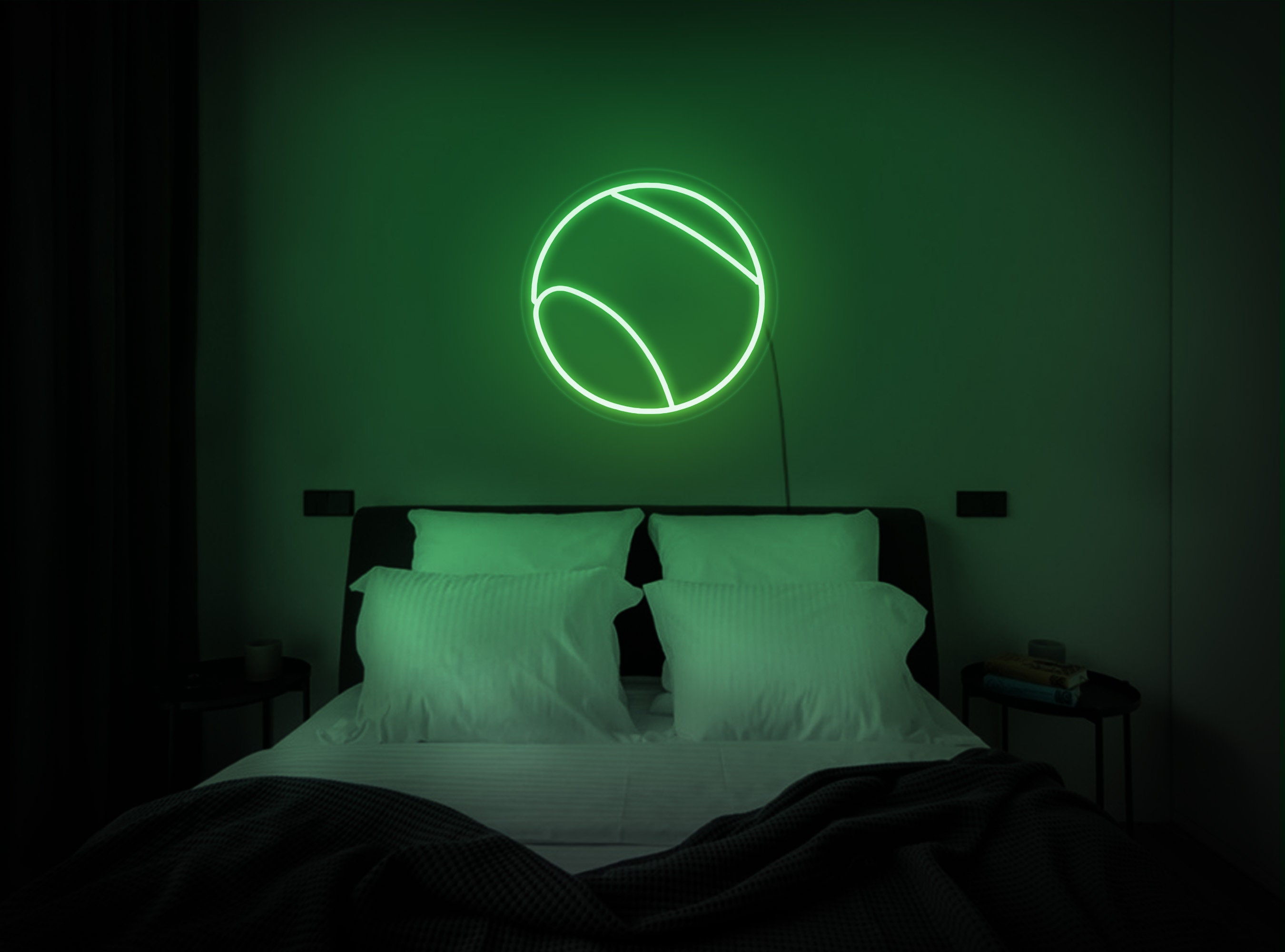Tennis Ball Neon Sign, Tennis Ball Led Sign, Ball Neon Sign, Sports Neon Sign, Neon Sign Bedroom, Neon Light Sign For Wall