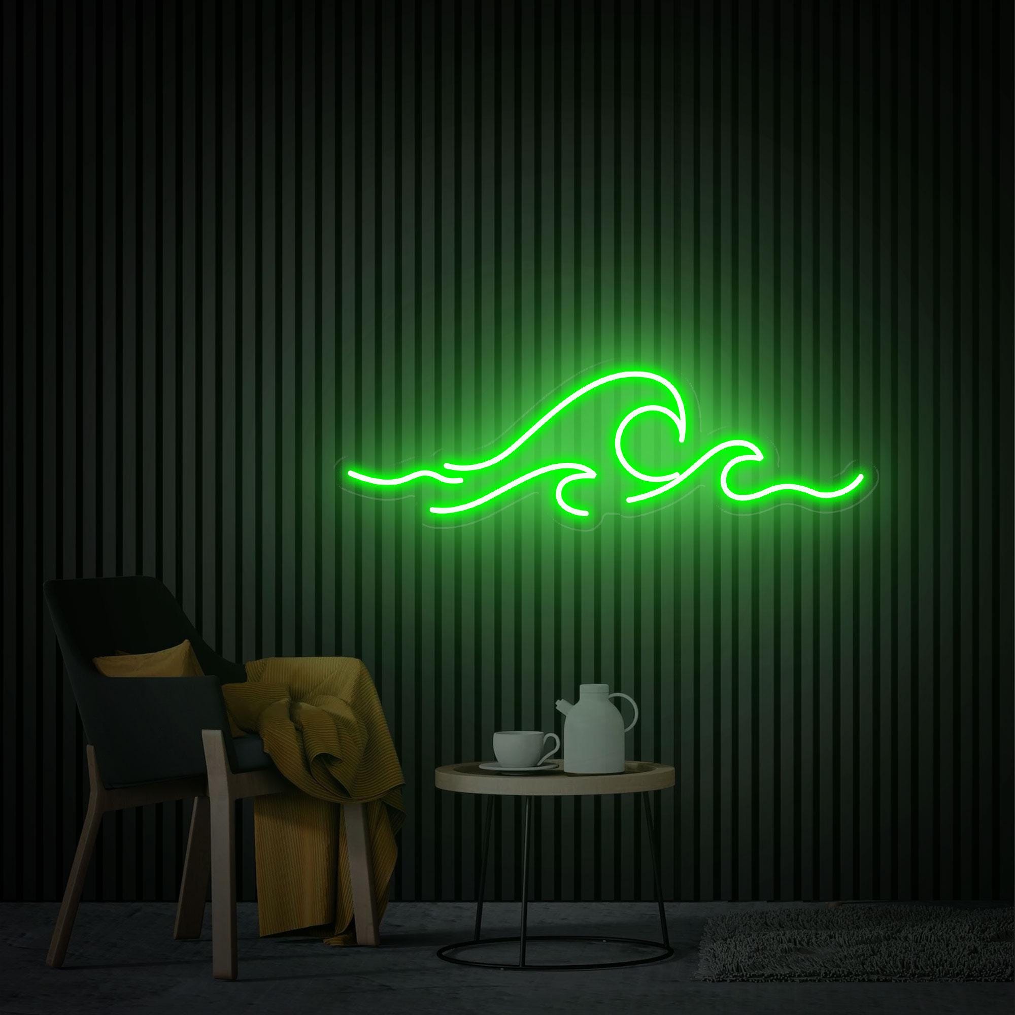 Wave Neon Sign, Ocean Neon Sign, Custom Wave LED Neon Sign, Bedroom Decor Wall Sign, Sea Led Sign, Water Neon Sign, Nature Neon Sign