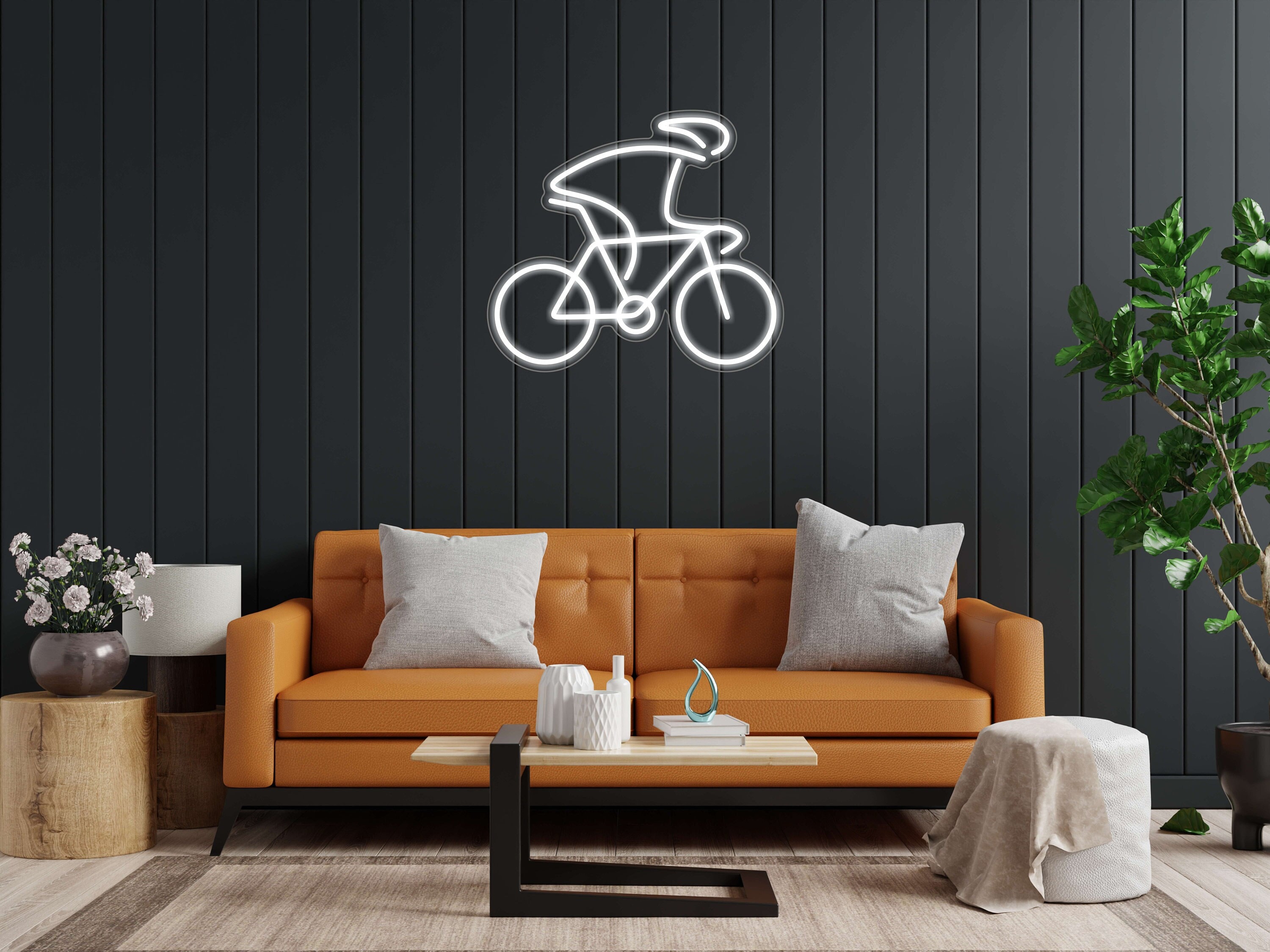 Bicycle Led Neon Sign, Bedroom Kids Decorating Ideas, Home Led Interior Design