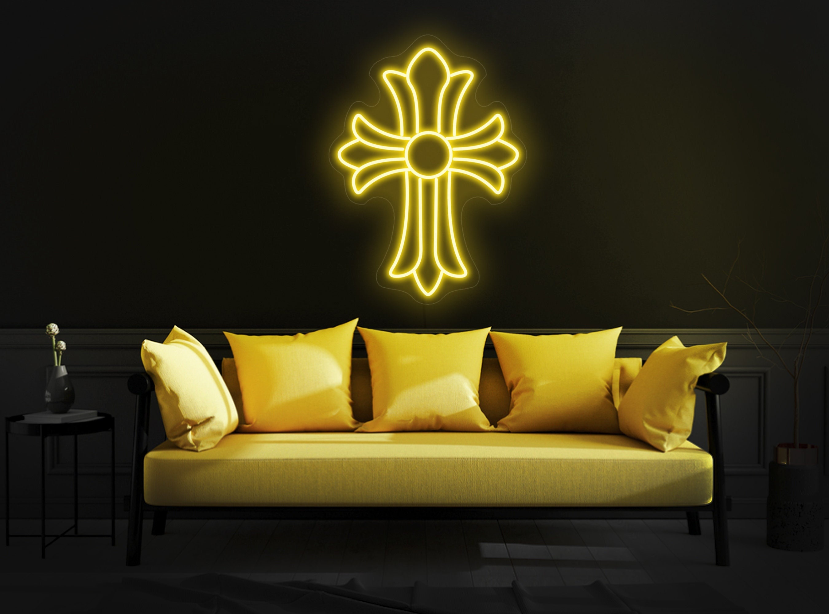 Cross Neon Sign, Gothic Cross Sign, Cross Led Sign, Jesus Neon Sign, Cross Gift, Christian Neon Sign, Cross Wall Art, Cross Wall Decor