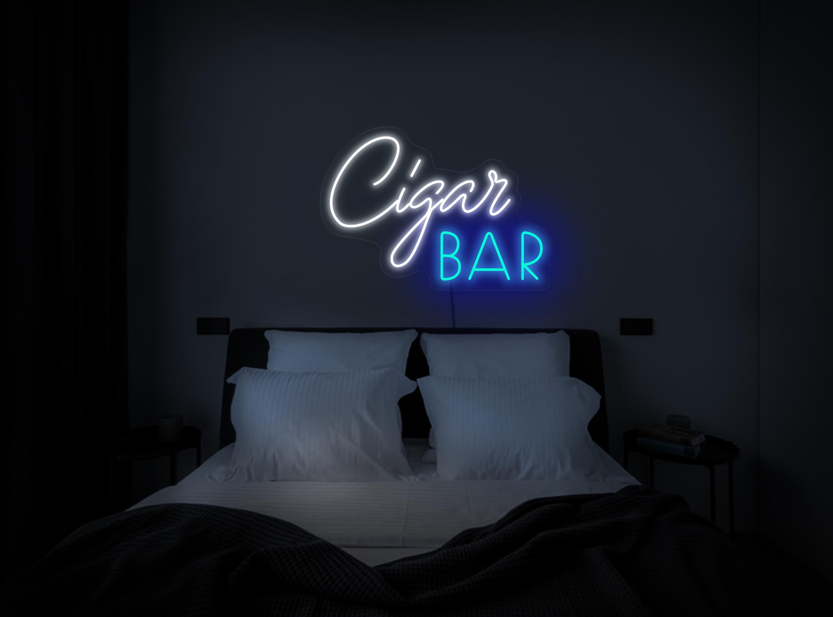 Cigar Bar Neon Sign, Cigar Bar Led Sign, Whiskey Bar Neon Sign, Cigar Lounge Sign, Pub Neon Sign, Lounge Bar Decor, Cigar Bar Wall Art Decor