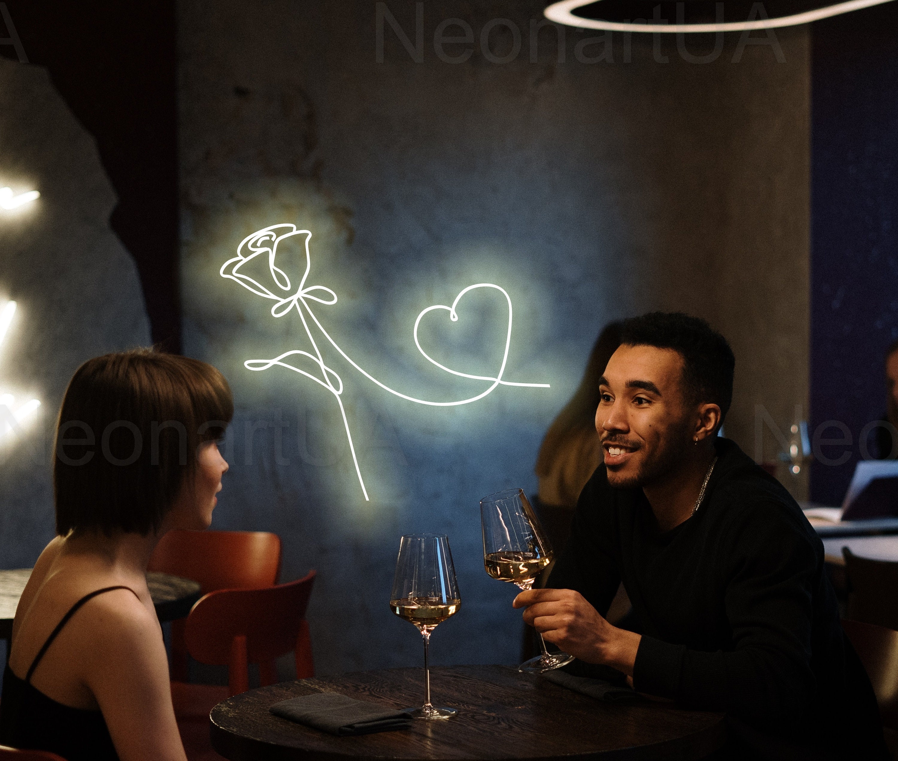 Rose Neon Light, Rose Neon sign, rose flower neon sign, Custom Flower Led Neon Light, Gifts for Her, Unique hand crafted, Gift For Her neon