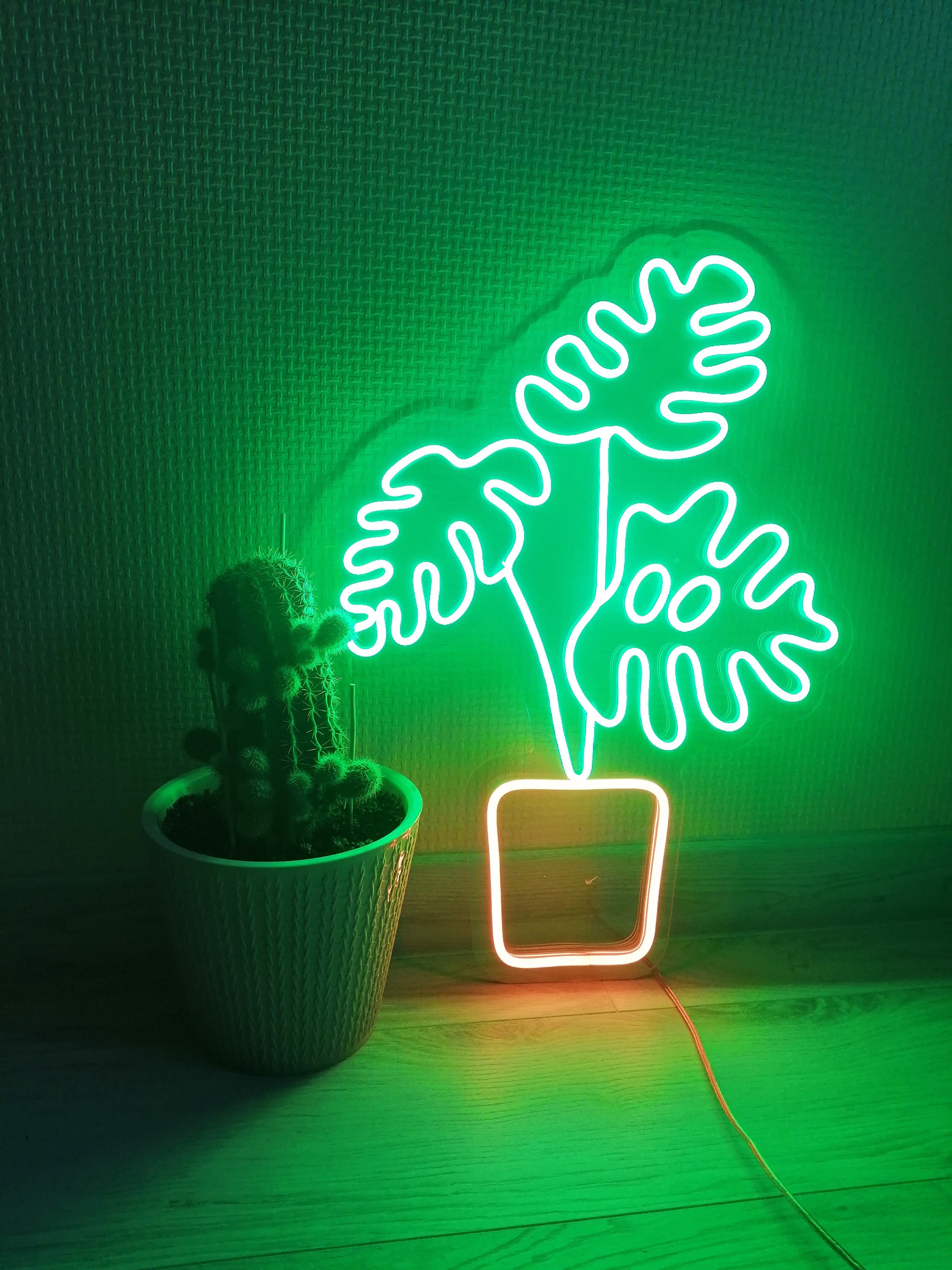 Monstera Leaf Neon Sign, Plant Neon Sign, Custom Leaf Led Neon Light, Gifts For Her, Unique Hand Crafted, Gift For Her Neon
