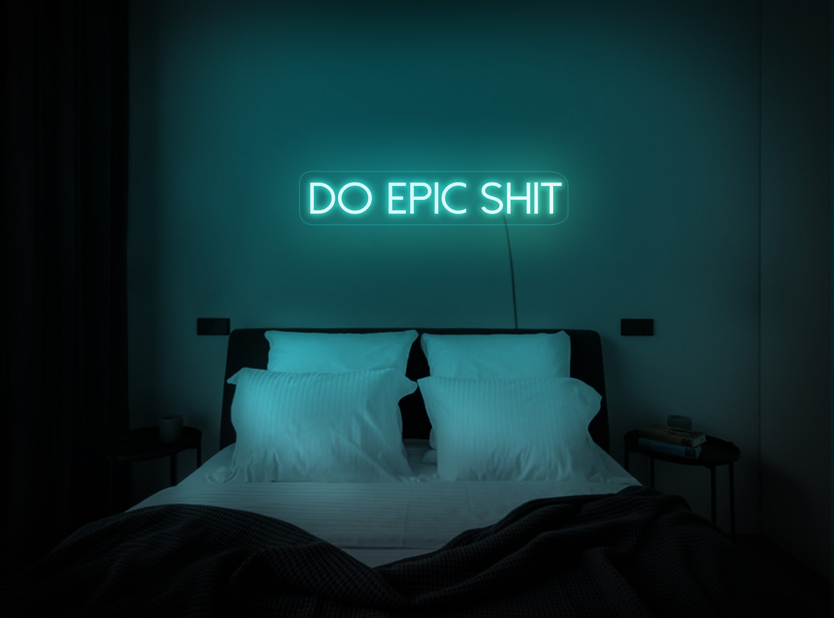 Do Epic Shit Led Sign, Do Epic Shit Neon Sign, Quote Neon Sign, Epic Shit Sign, Neon Sign Bedroom, Motivational Neon Sign, Epic Shit Decor