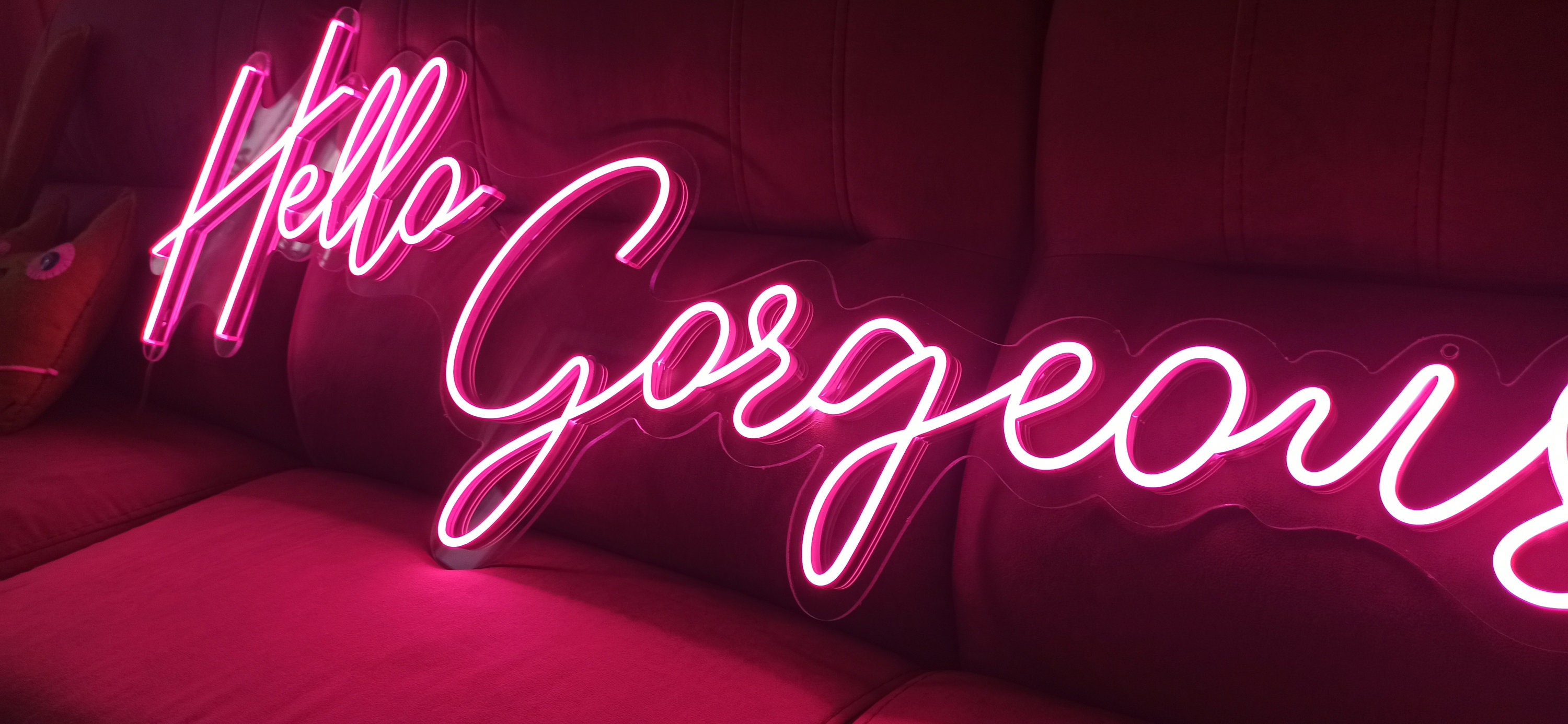 Hello Gorgeous Neon Sign, Wedding Neon Sign, Bridal Shower Sign, Affordable Neon Signs