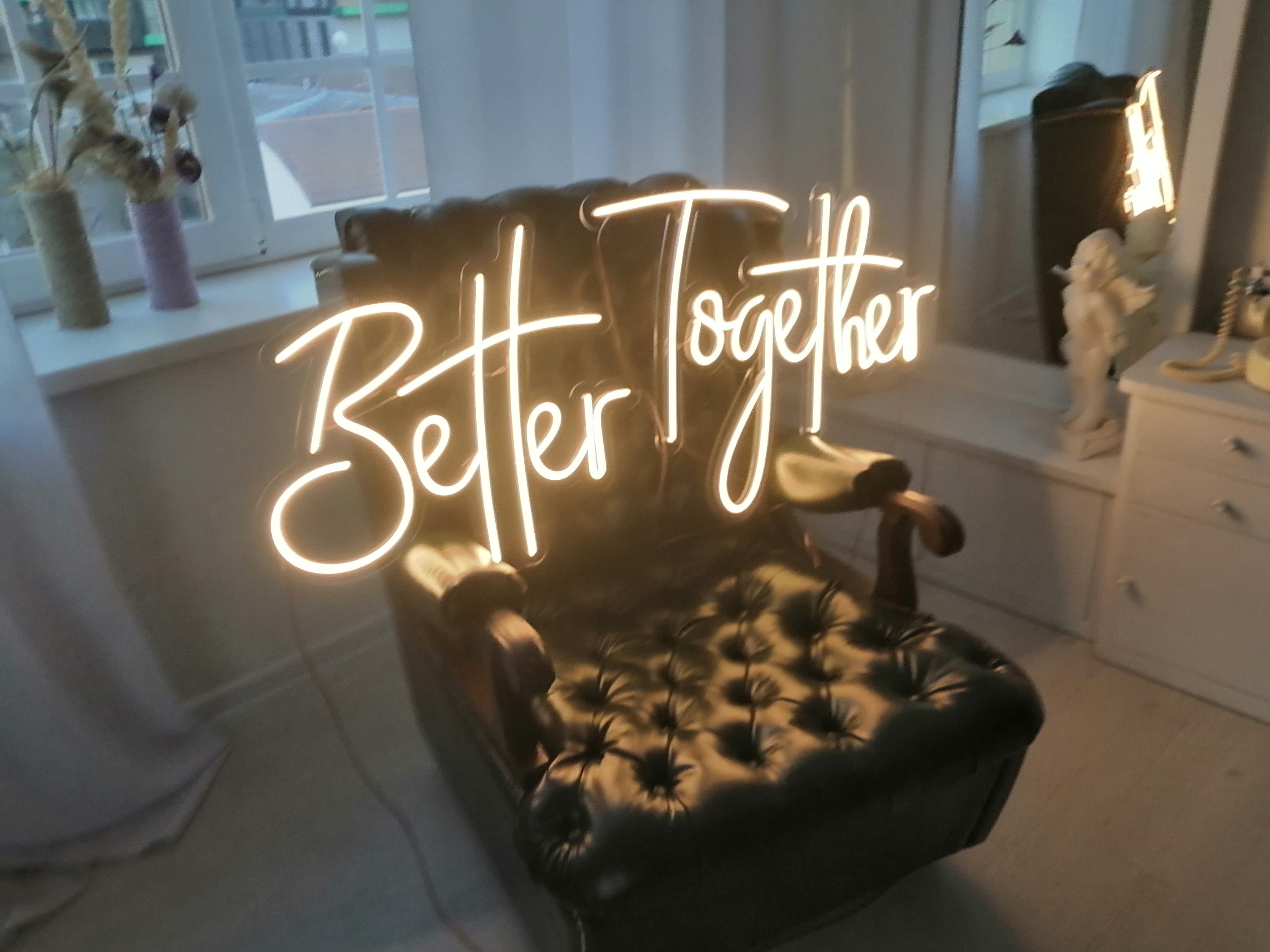 Neon Sign Better Together, Neon Sign For Wedding, Neon Sign, Wall Decor For Wedding, Custom Neon Sign, Home Decor Neon Sign