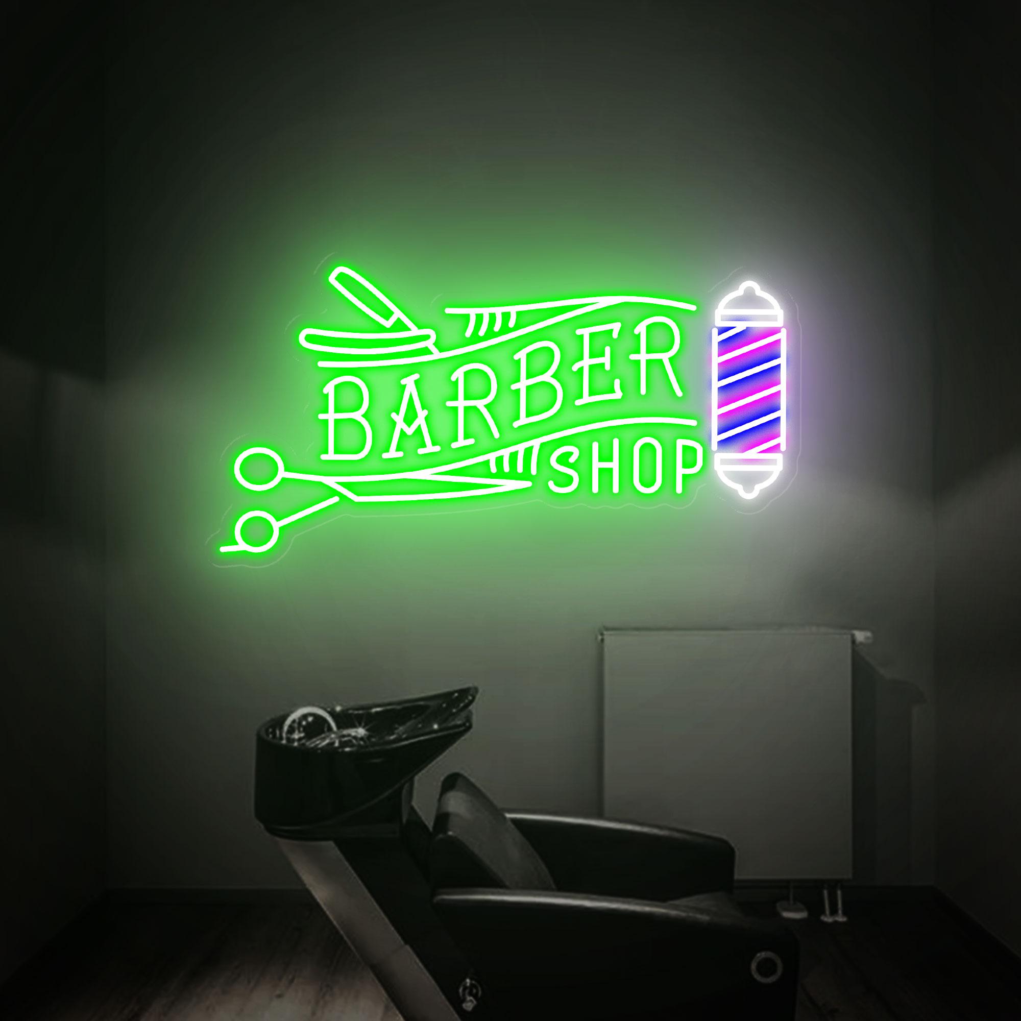 Barber Shop Neon Sign, Scissors Led Sign, Hair Salon Decor, Barber Shop Logo Sign, Custom Neon Sign for Business, Welcome Sign Neon Art