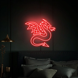 Dragon neon sign, Dragón Decor, Neon Art Sign, Neon Sign Japan, Neon Decorations, Neon Sign Bedroom