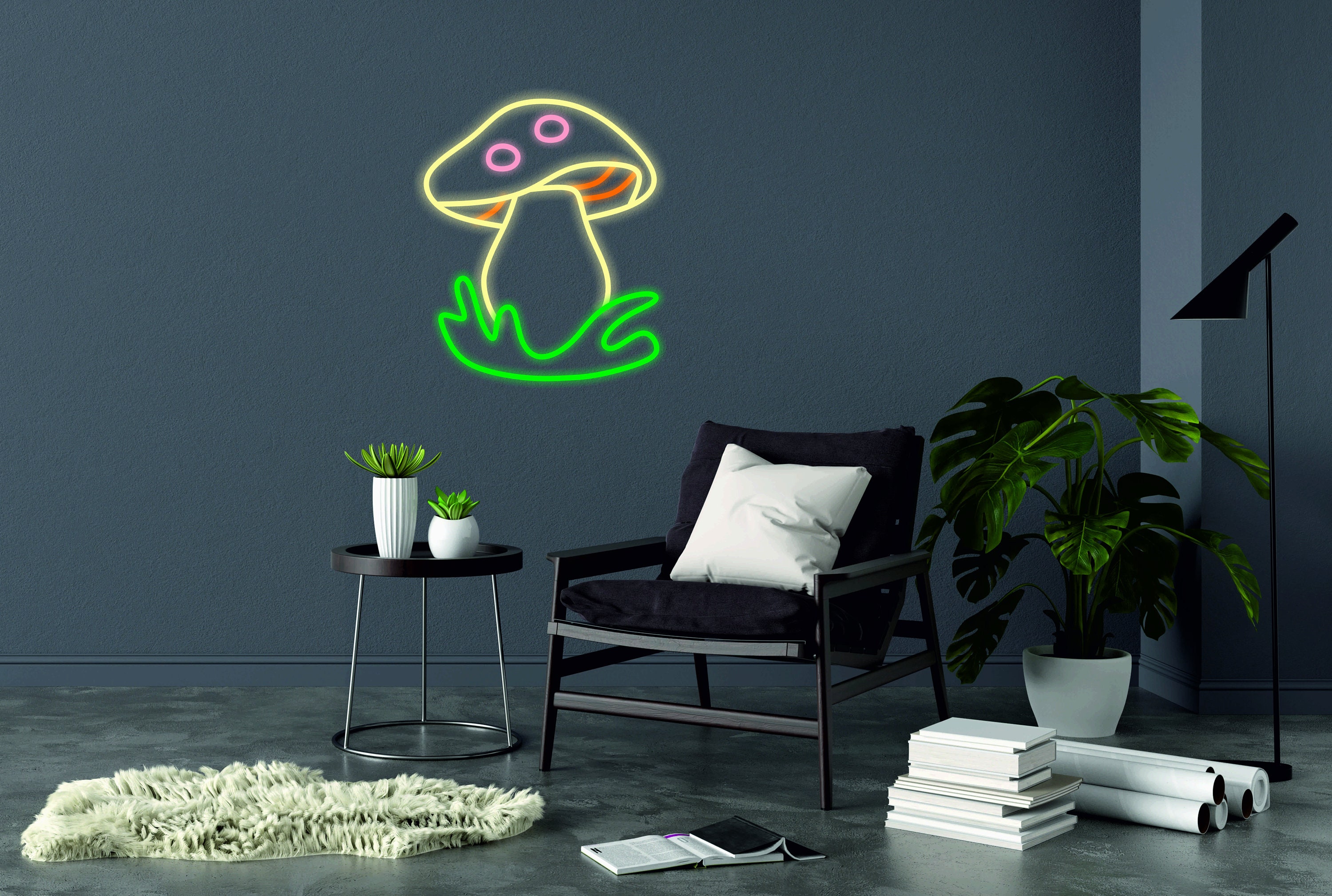 Mushroom - Neon Light Sign, Mushroom Lamp, Mushroom Decor, Mushroom Neon Gift