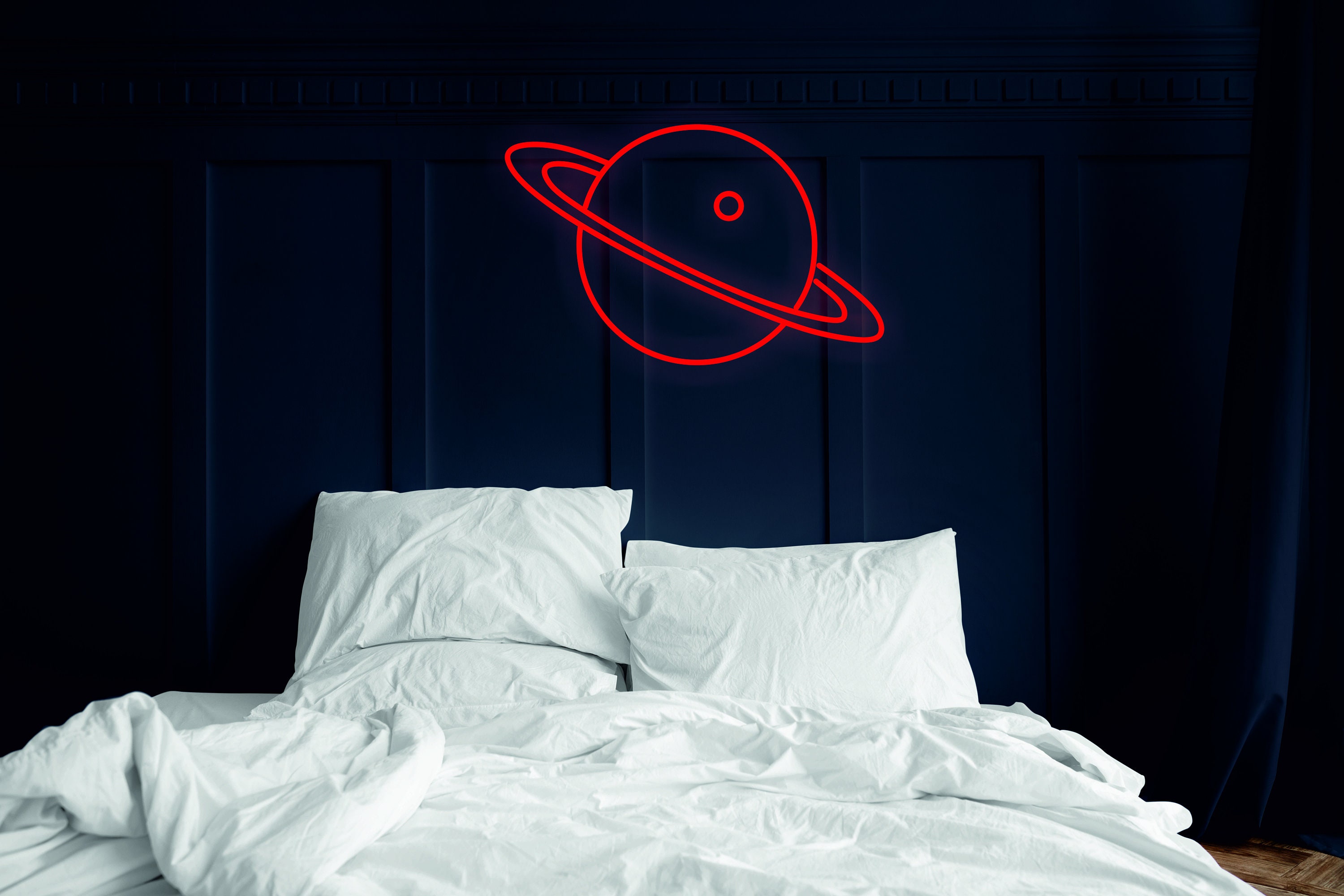 Planet Neon Led Night Light Lamp, Planet Kids Room, Led Signs For Room, Kids Neon Bedroom
