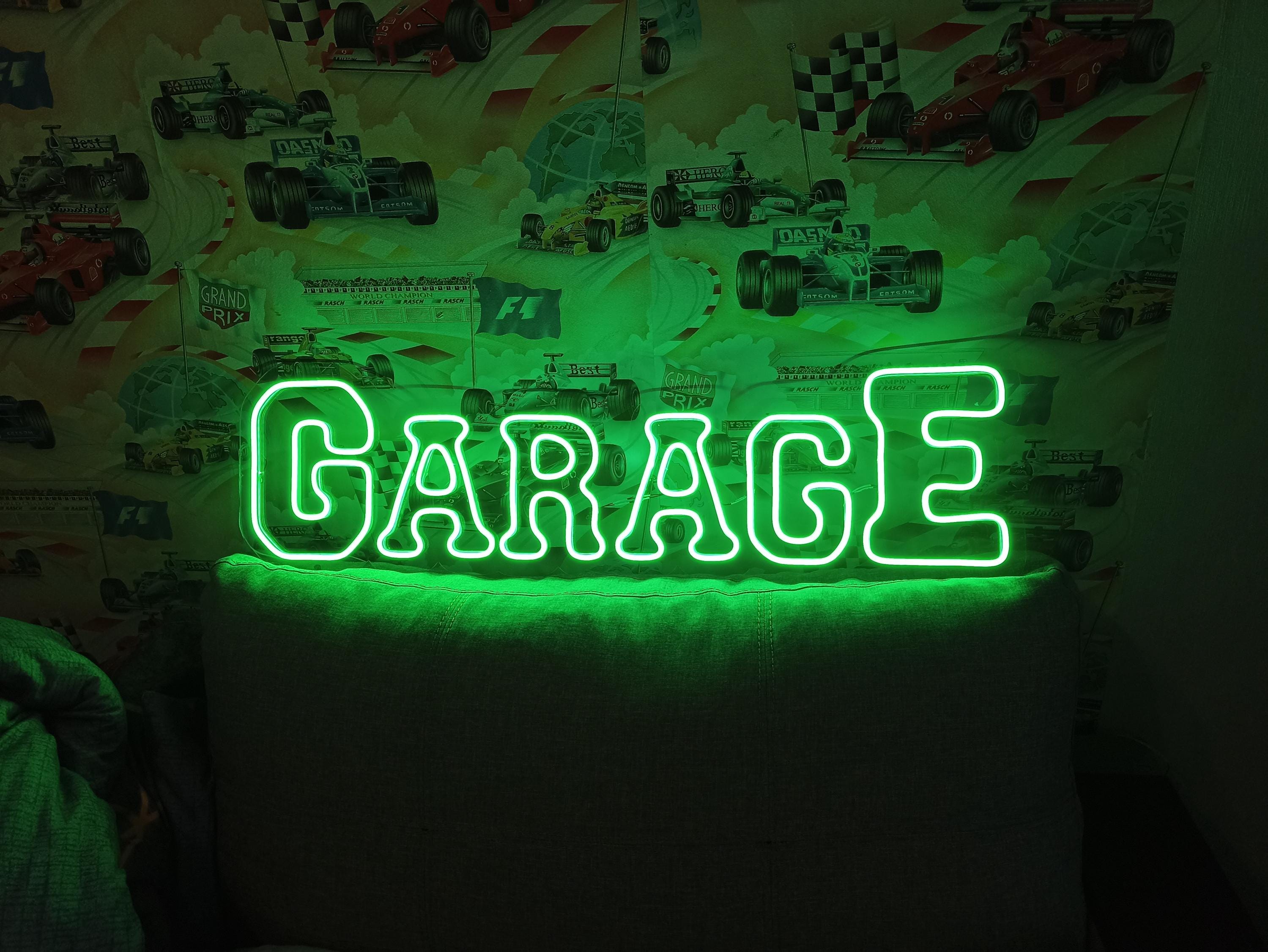 Garage Neon Sign, Garage Wall Decor, Neon Sign With Garage Text, Garage-Themed Neon Sign, Personalized Garage Neon Sign, Neon Garage Sign