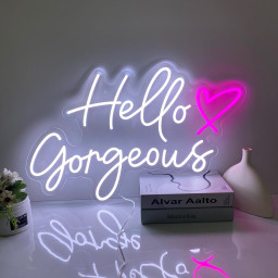 Hello Gorgeous Neon Sign, Custom Neon Sign Decor Home, Wedding Led Light Sign, Home Bedroom Wall Decor Beauty Salon Wall Decor