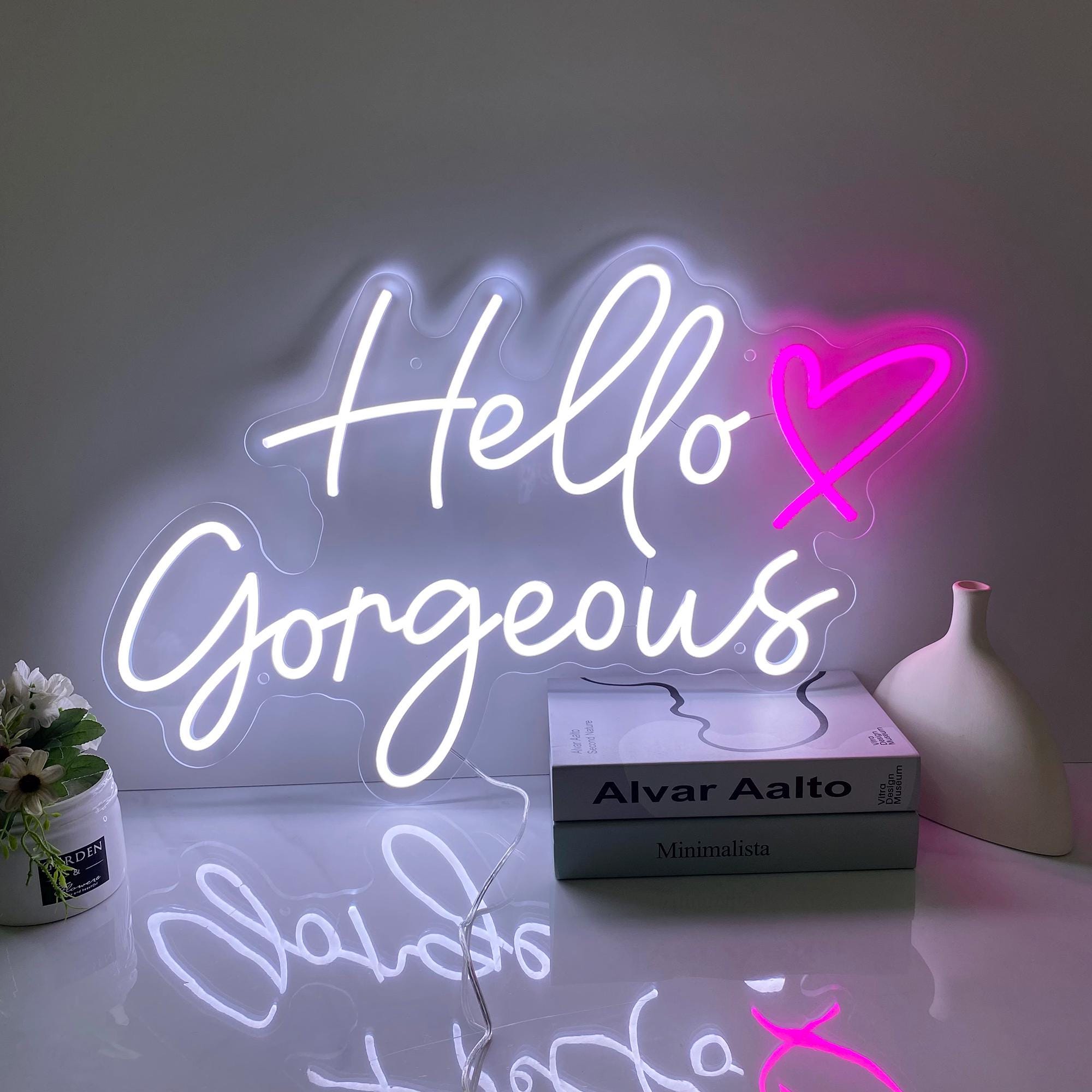 Hello Gorgeous Neon Sign, Custom Neon Sign Decor Home, Wedding Led Light Sign, Home Bedroom Wall Decor Beauty Salon Wall Decor