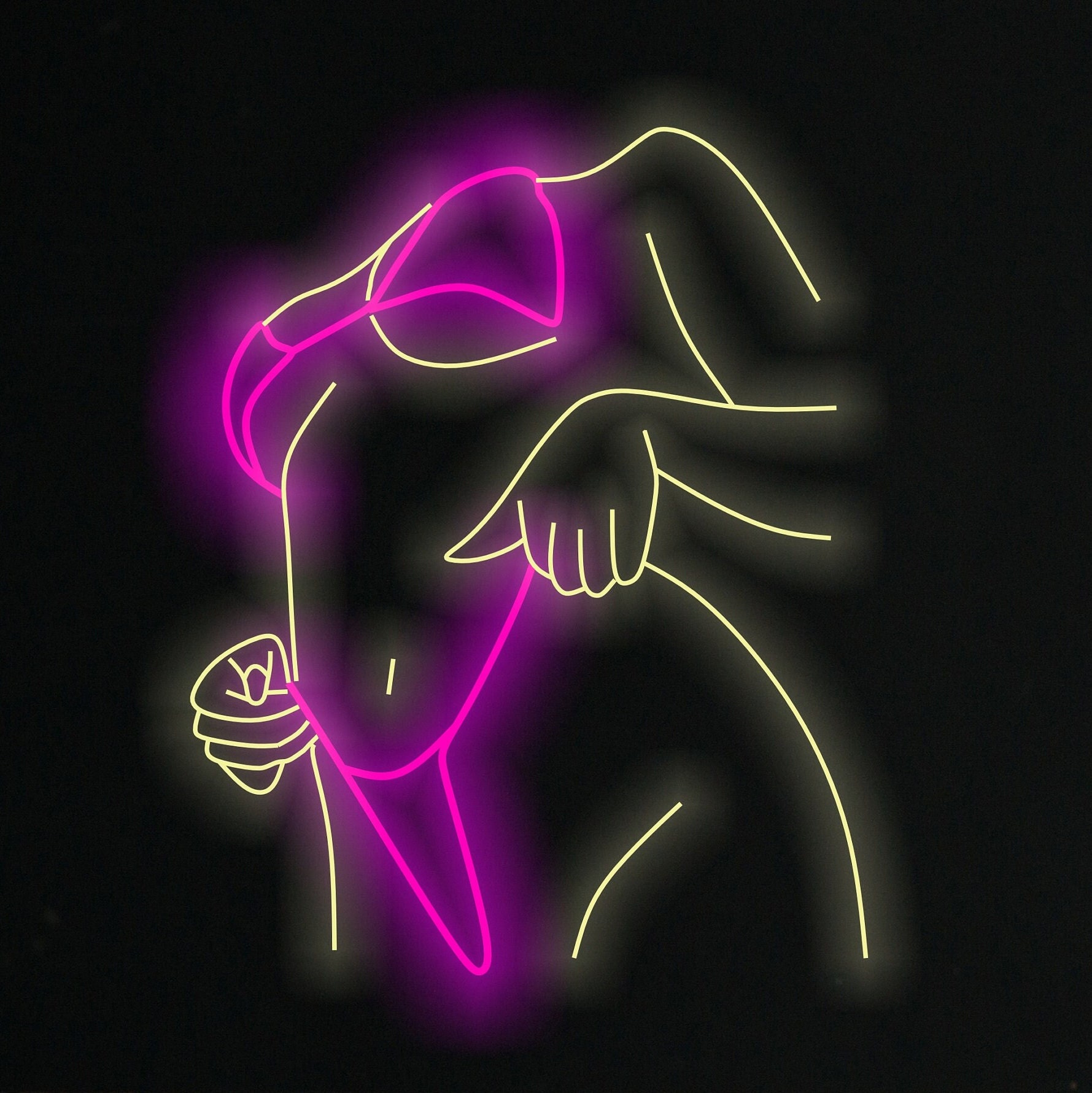 Woman Body Art Neon Sign, Female Body Neon Sign, Body Neon Sign, Lady Body Neon Sign, Neon Sign Bedroom Woman, Minimalist Female Body Neon