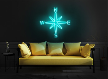 Compass Rose Neon Sign, Compass Rose Led Sign, Compass Rose Sign, Compass Wall Decor, Compass Wall Art, Neon Sign Wall Decor