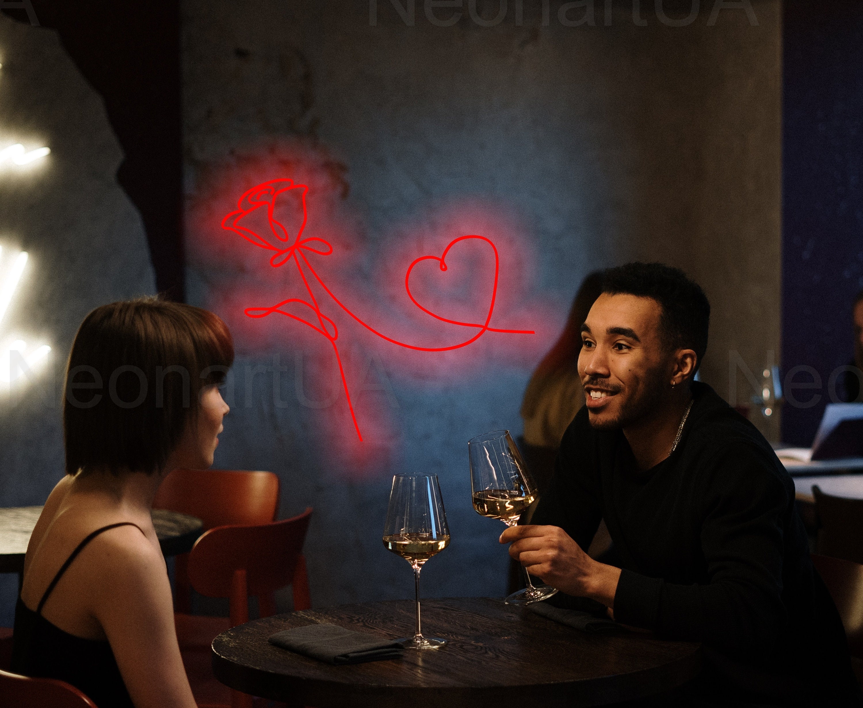 Rose Neon Light, Rose Neon sign, rose flower neon sign, Custom Flower Led Neon Light, Gifts for Her, Unique hand crafted, Gift For Her neon