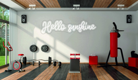 Hello Sunshine - Led Light Neon Sign For Wall Decor, Motivational Quote For Bedroom Neon Sign