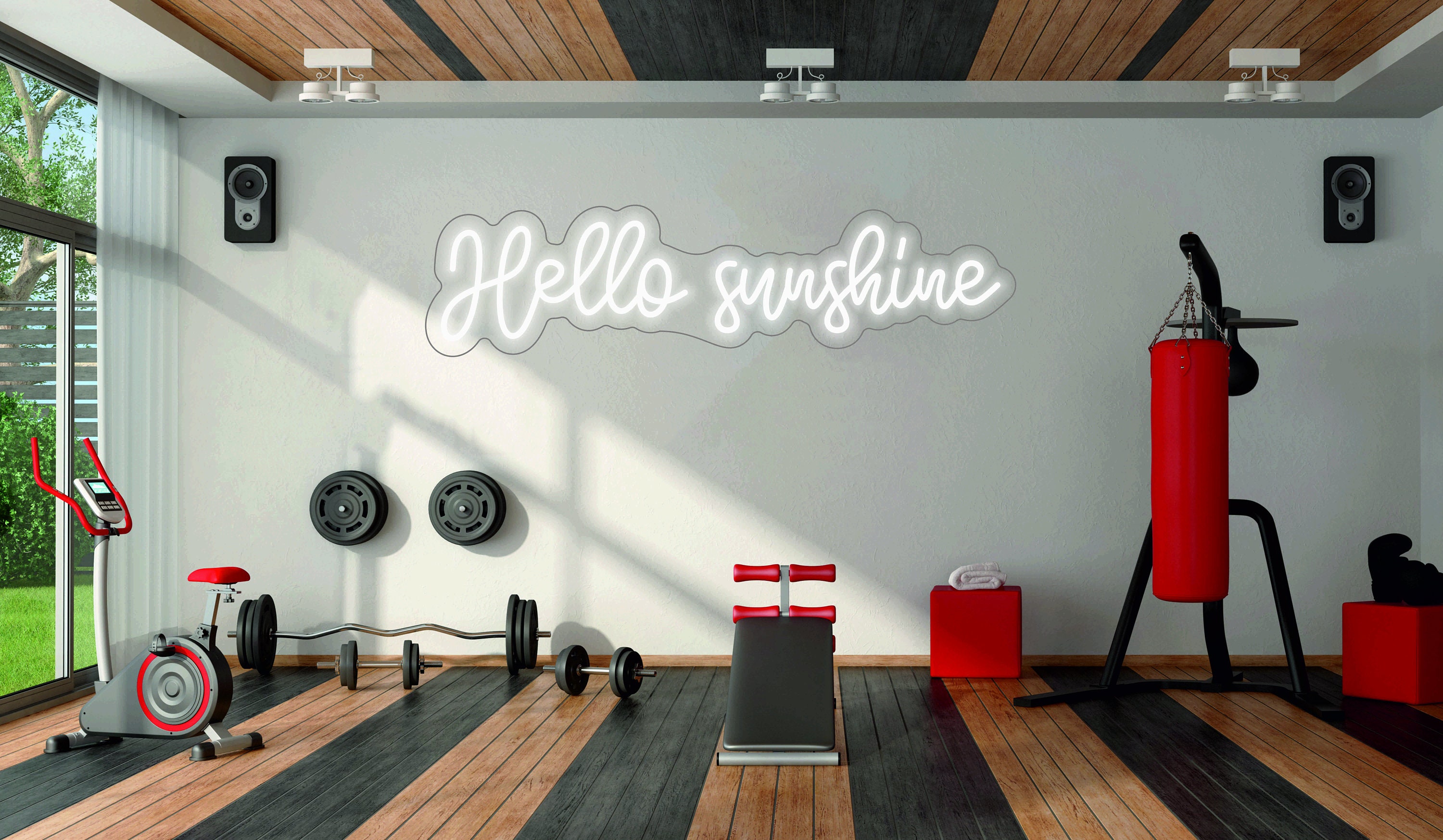 Hello Sunshine - Led Light Neon Sign For Wall Decor, Motivational Quote For Bedroom Neon Sign