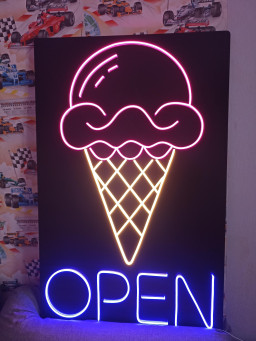 Ice Cream Led Neon Light, Wall Hangings Decor For Home, Bar Neon Sign, Kitchen Neon Signs