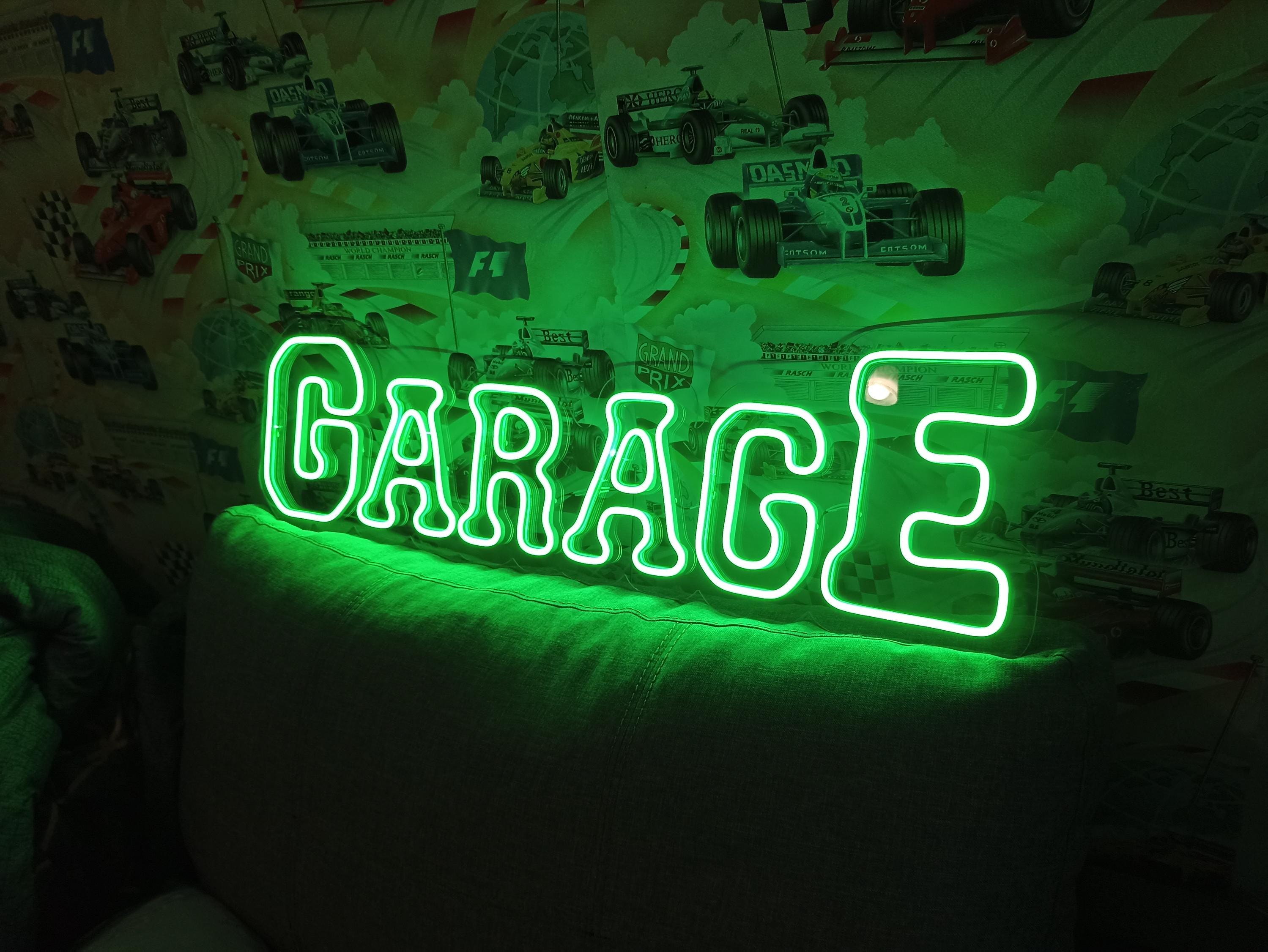 Garage Neon Sign, Garage Wall Decor, Neon Sign With Garage Text, Garage-Themed Neon Sign, Personalized Garage Neon Sign, Neon Garage Sign