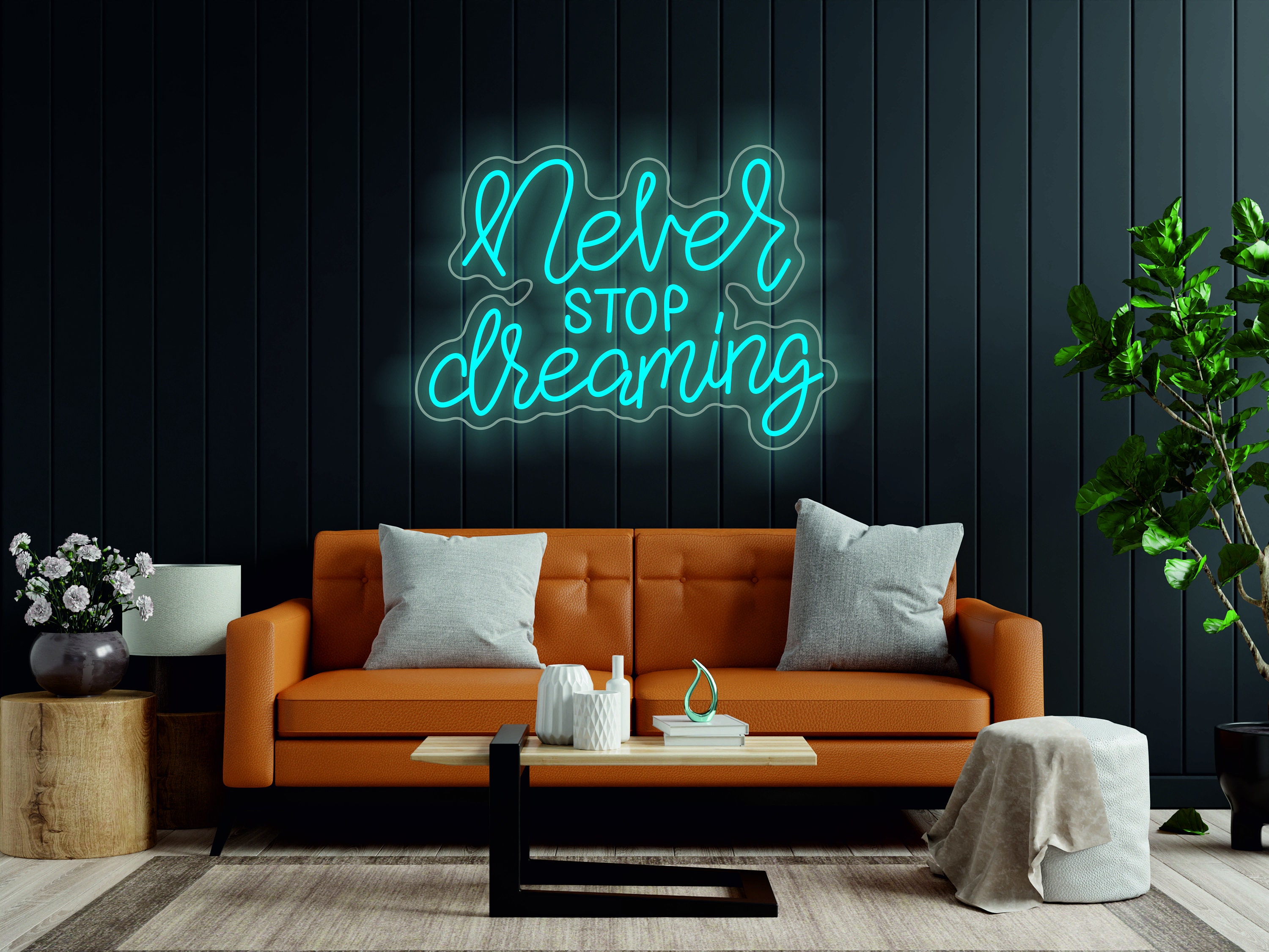 Never Stop Dreaming - Led Light Neon Sign, Quotes Neon Sign, Gift For Her Neon Sign