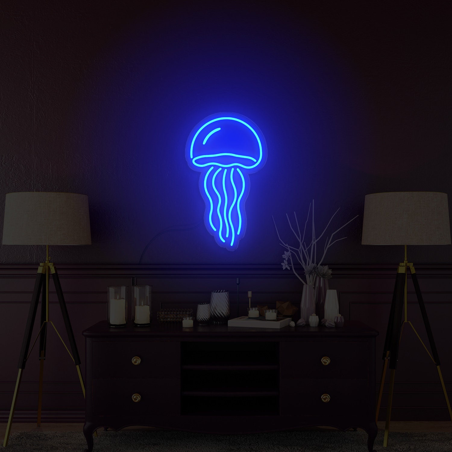 Jellyfish Neon Sign, Sea Animal Neon Sign, Jellyfish Light Sign, Ocean Neon Sign, Jellyfish Lamp, Jellyfish Art Decor