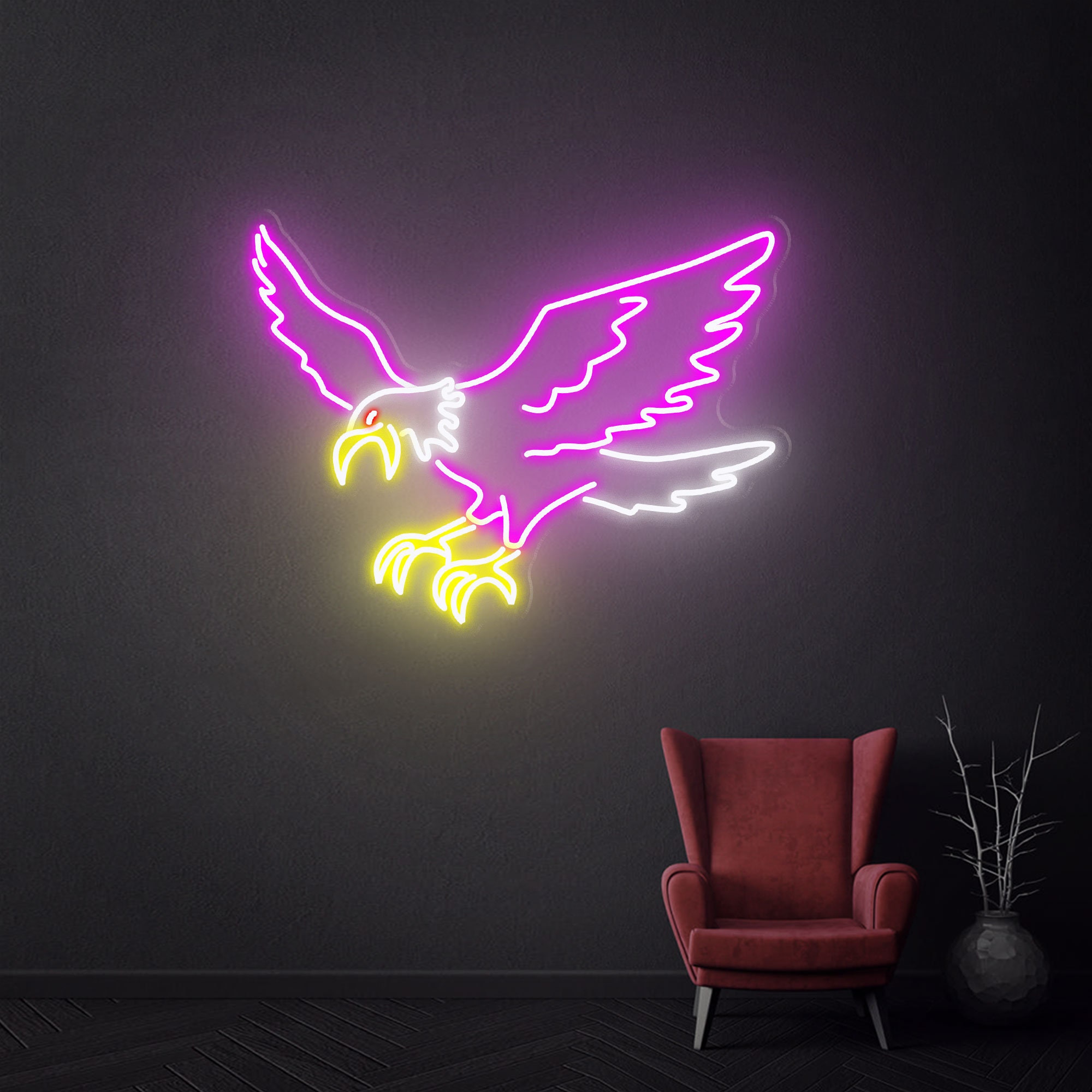 Eagle Neon Sign For Bar, Bedroom, Kids' Room, Restaurant, Office Living Room Interior Design Neon Light