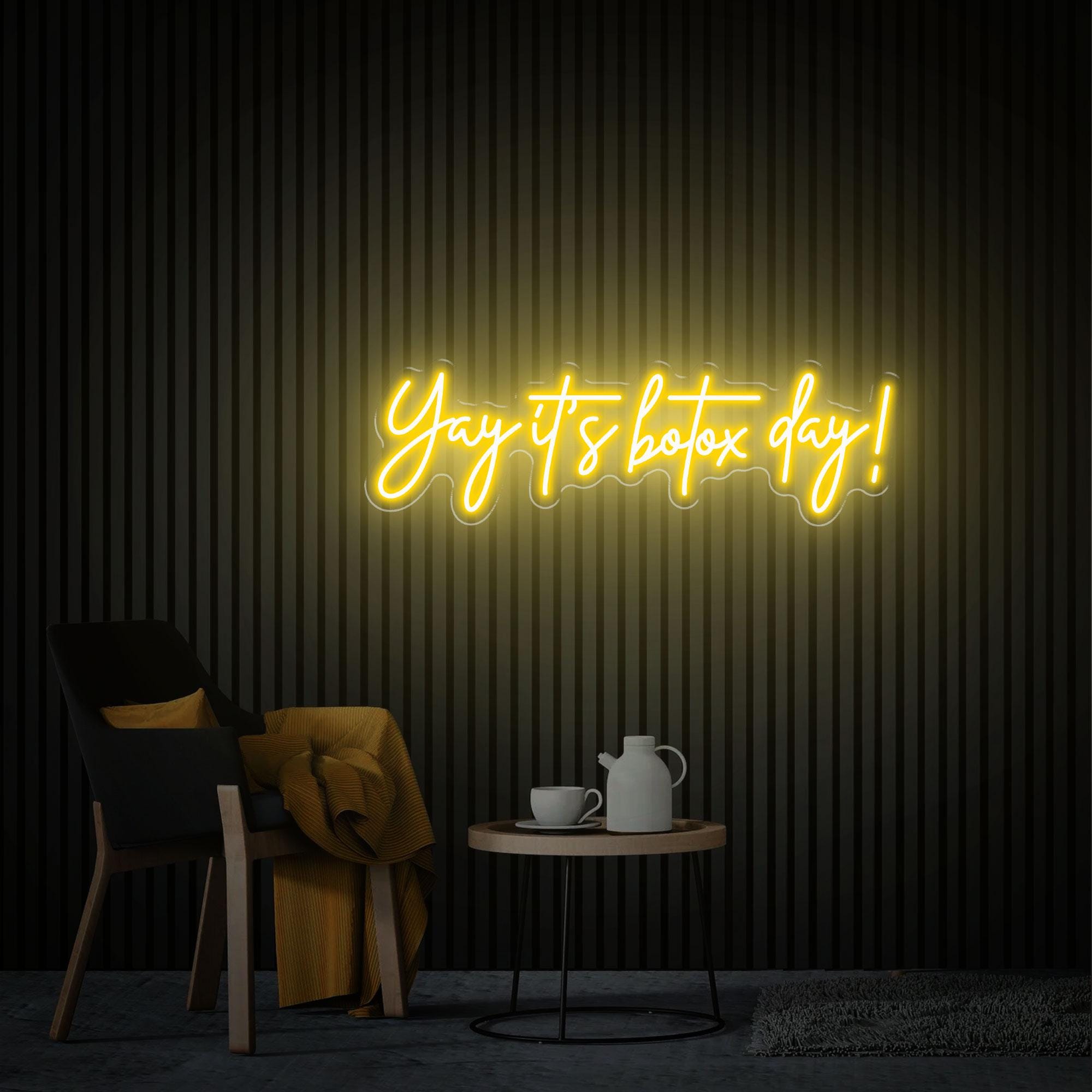 Yay It's Botox Day Neon Sign, Custom Botox Neon Wall Art, Beauty Salon Decor, Botox Led Light Sign, Custom Logo Sign, New Store Welcom Sign