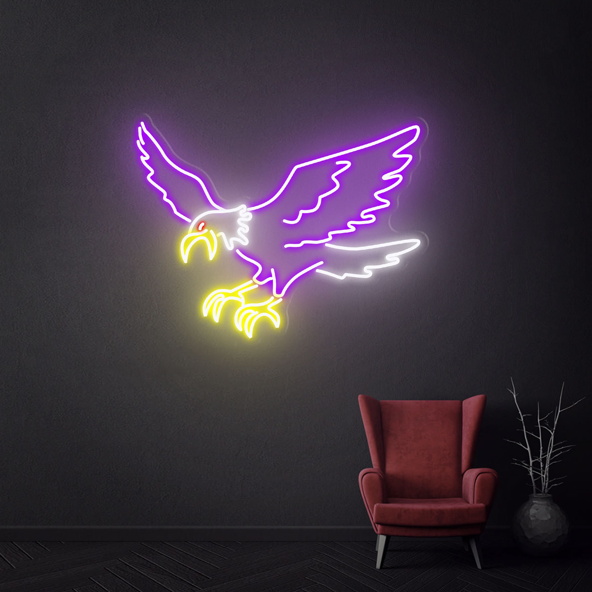 Eagle Neon Sign For Bar, Bedroom, Kids' Room, Restaurant, Office Living Room Interior Design Neon Light