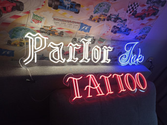 Tattoo Neon Sign, Parlor Ink Tattoo Neon Sign, Tattoo Led Sign, Tattoo Art, Best Gift, Shop Neon Sign, Neon Tattoos, Wall Neon Sign