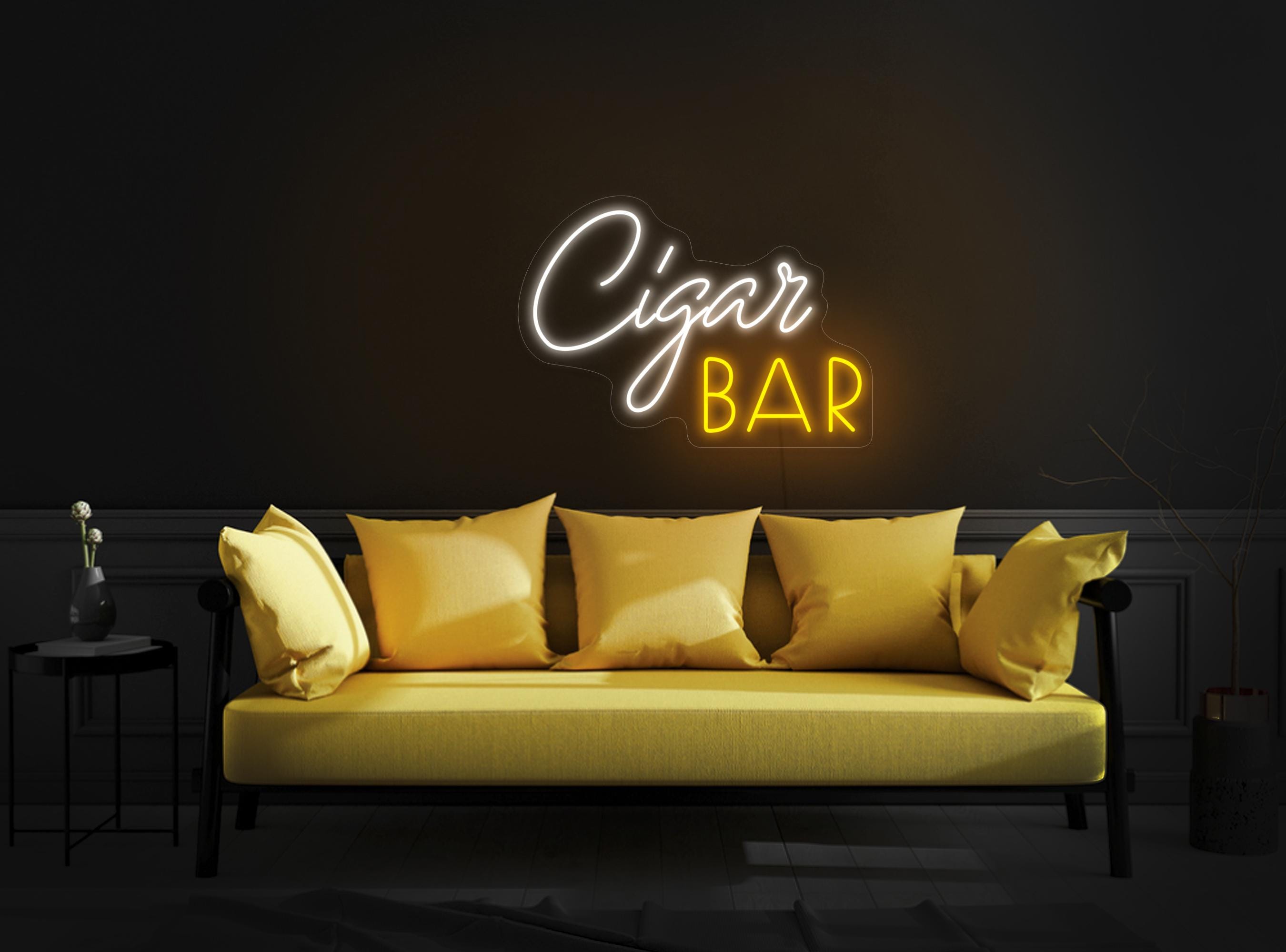 Cigar Bar Neon Sign, Cigar Bar Led Sign, Whiskey Bar Neon Sign, Cigar Lounge Sign, Pub Neon Sign, Lounge Bar Decor, Cigar Bar Wall Art Decor