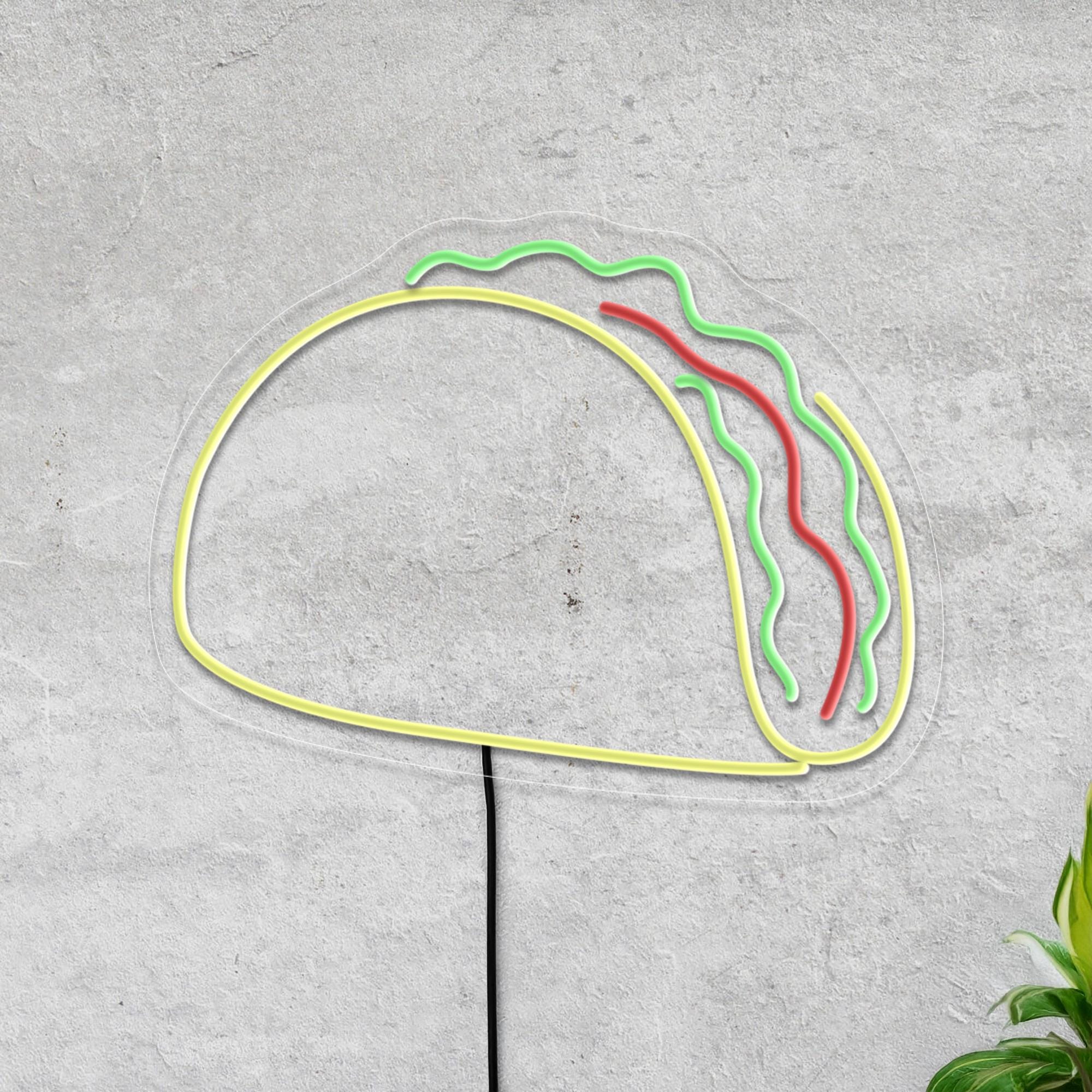 Taco Neon Sign, Taco Led Sign, Burrito Neon Sign, Fast Food Neon Sign Decor, Burrito Led Sign, Restaurant Neon Sign, Taco Wall Art Decor