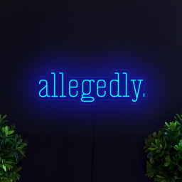 Allegedly Neon Sign, Lawyer Neon Sign, Attorney Neon Sign, Law School Sign Decor, Gift For Lawyer, Book Lover Neon Sign, Lawyer Art Decor