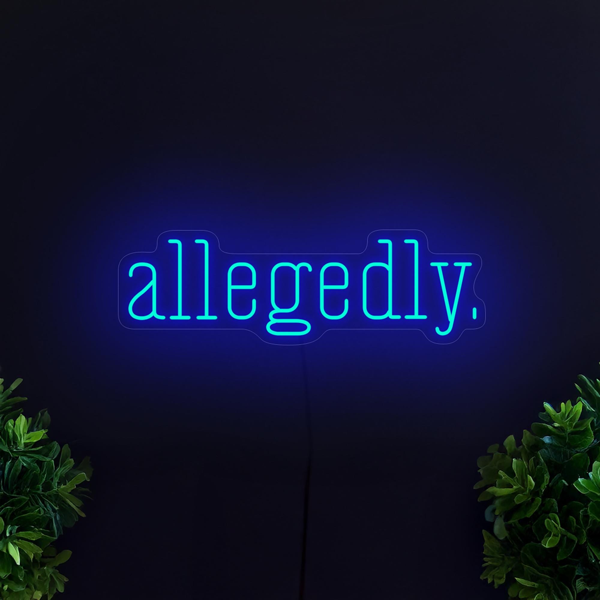 Allegedly Neon Sign, Lawyer Neon Sign, Attorney Neon Sign, Law School Sign Decor, Gift For Lawyer, Book Lover Neon Sign, Lawyer Art Decor