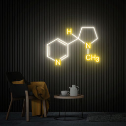 Nicotine Molecule Neon Sign, Nicotine Wall Art, Nicotine Wall Decor, Molecule Neon Light Custom Neon Sign Gifts for Husband Bedroom Decor